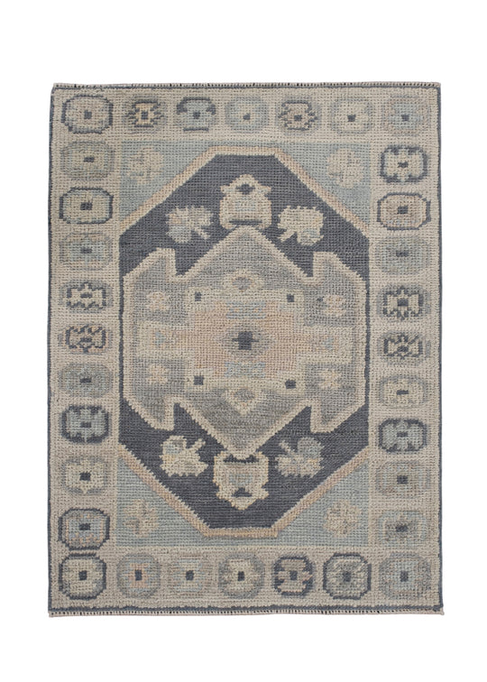 Turkish Oushak Rug 2'2" x 2'10" #11477