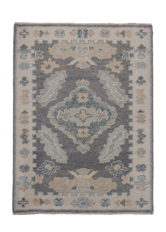 Turkish Oushak Rug 2'2" x 2'11" #11485