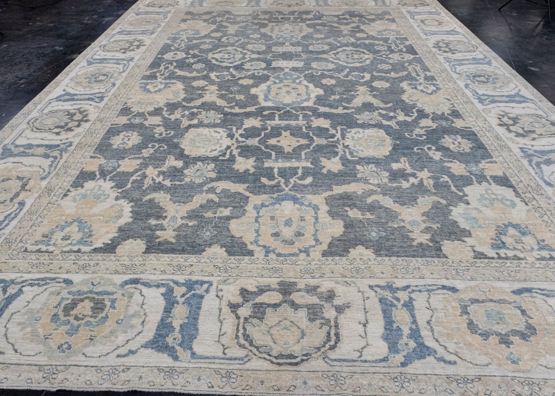 Turkish Antique Look Oushak Rug 11'10" x 16'2" #16535