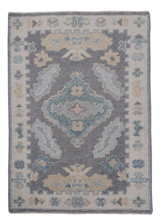 Turkish Oushak Rug 2'5" x 2'11" #11512