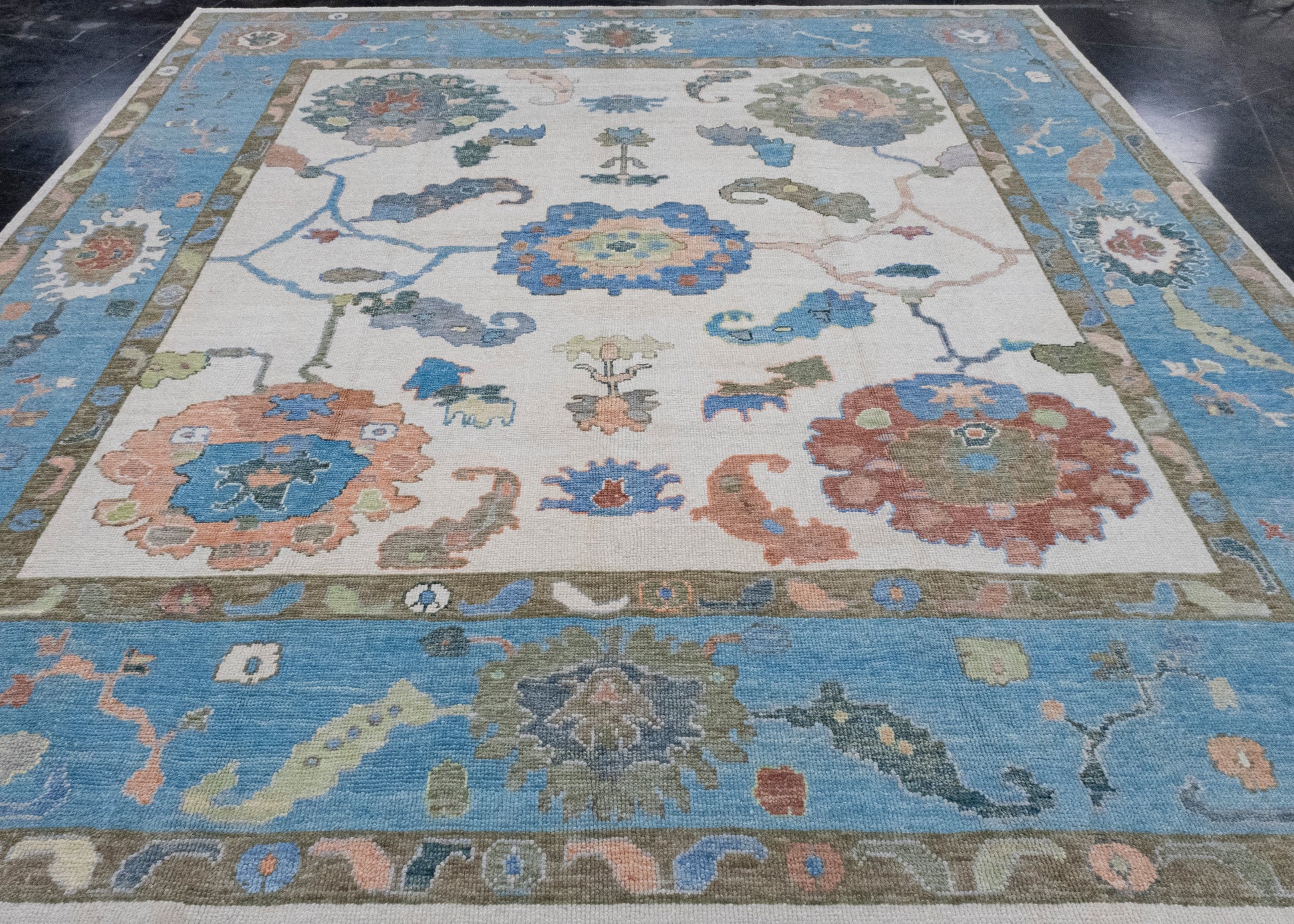 Square Turkish Oushak Rug 10'5" x 11'4" #16734