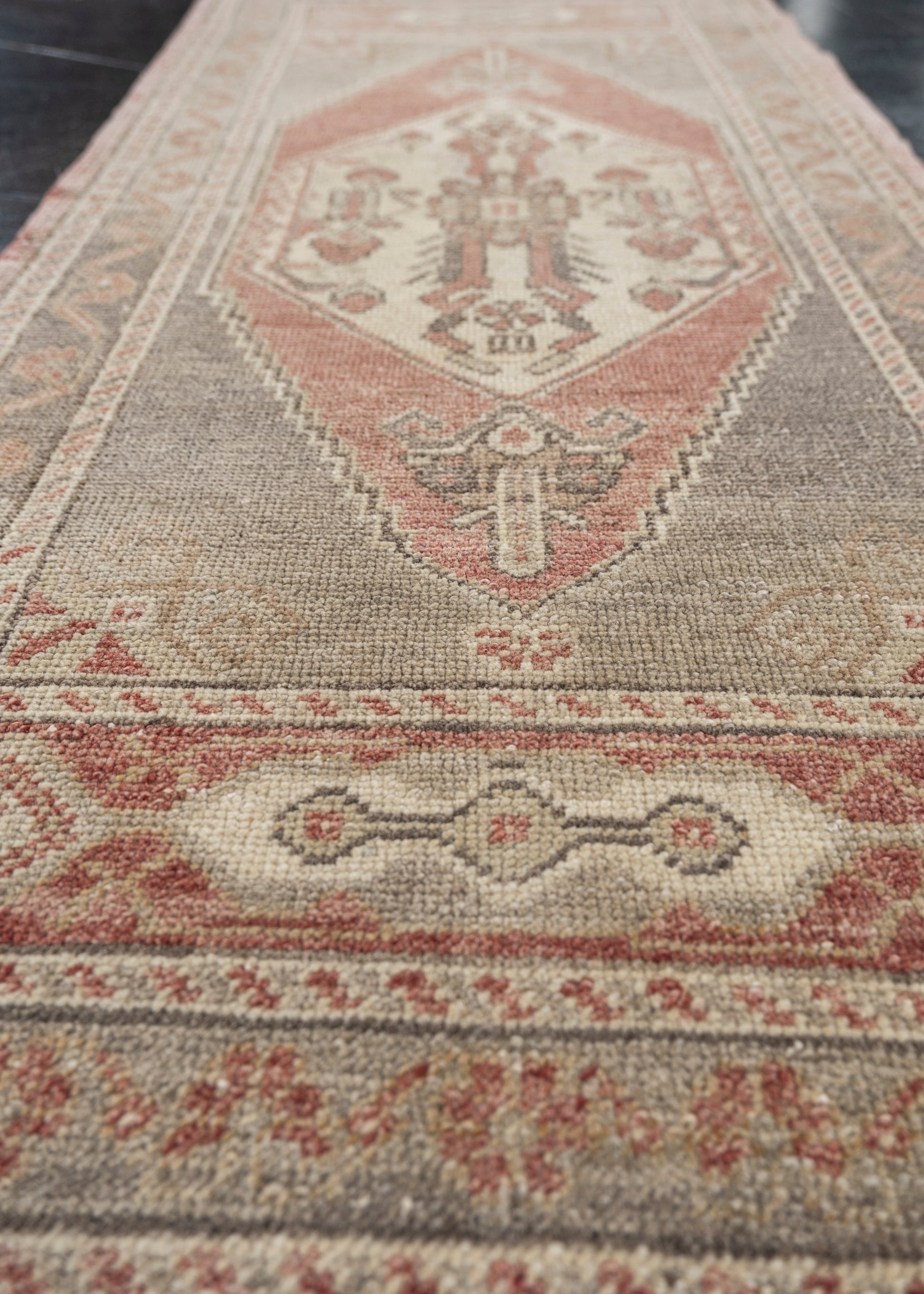Oriental Hand Knotted Vintage Turkish Mini Rug 1'8" x 3'4" #10604