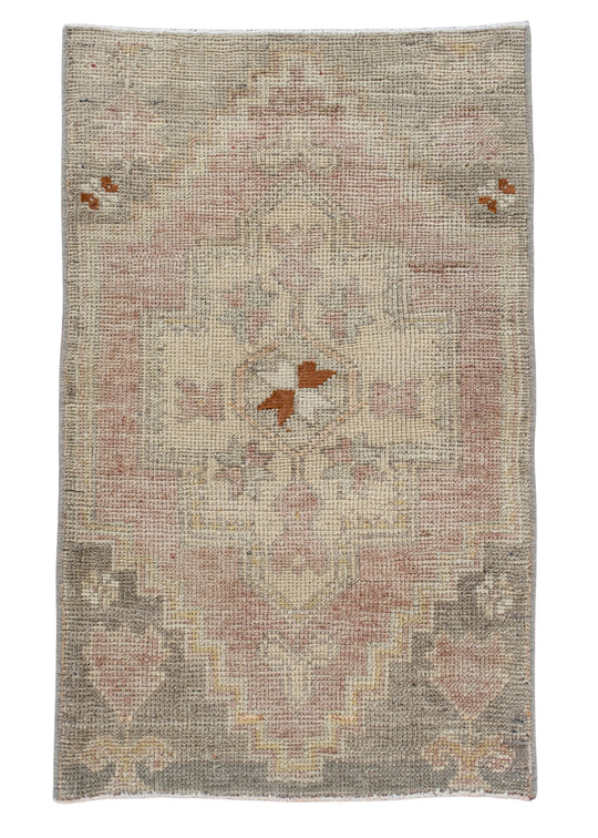 Oriental Hand Knotted Vintage Turkish Mini Rug 1'6" x 2'4" #10074