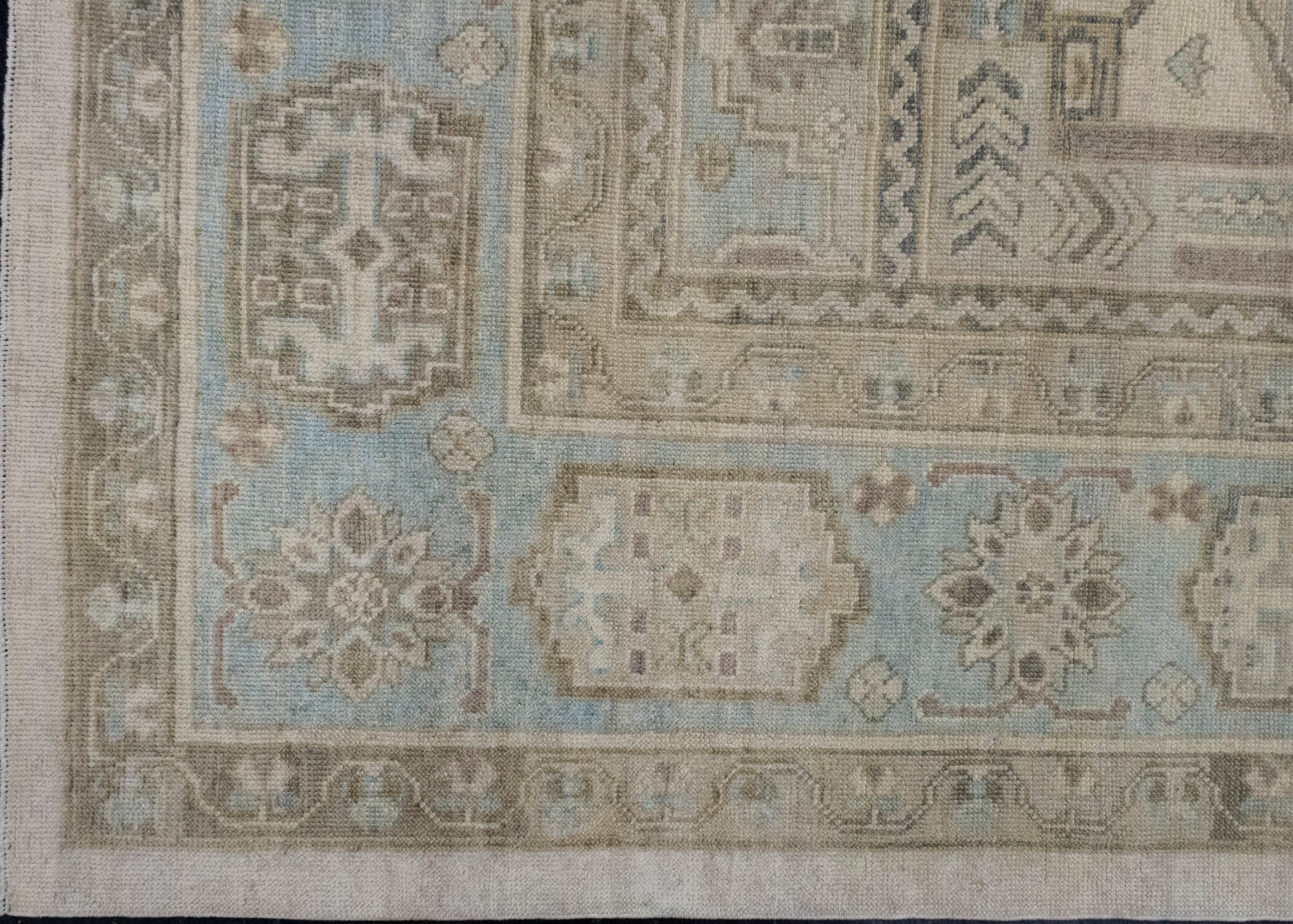 Turkish Antique Look Oushak Rug 12'4" x 15'9" #16785