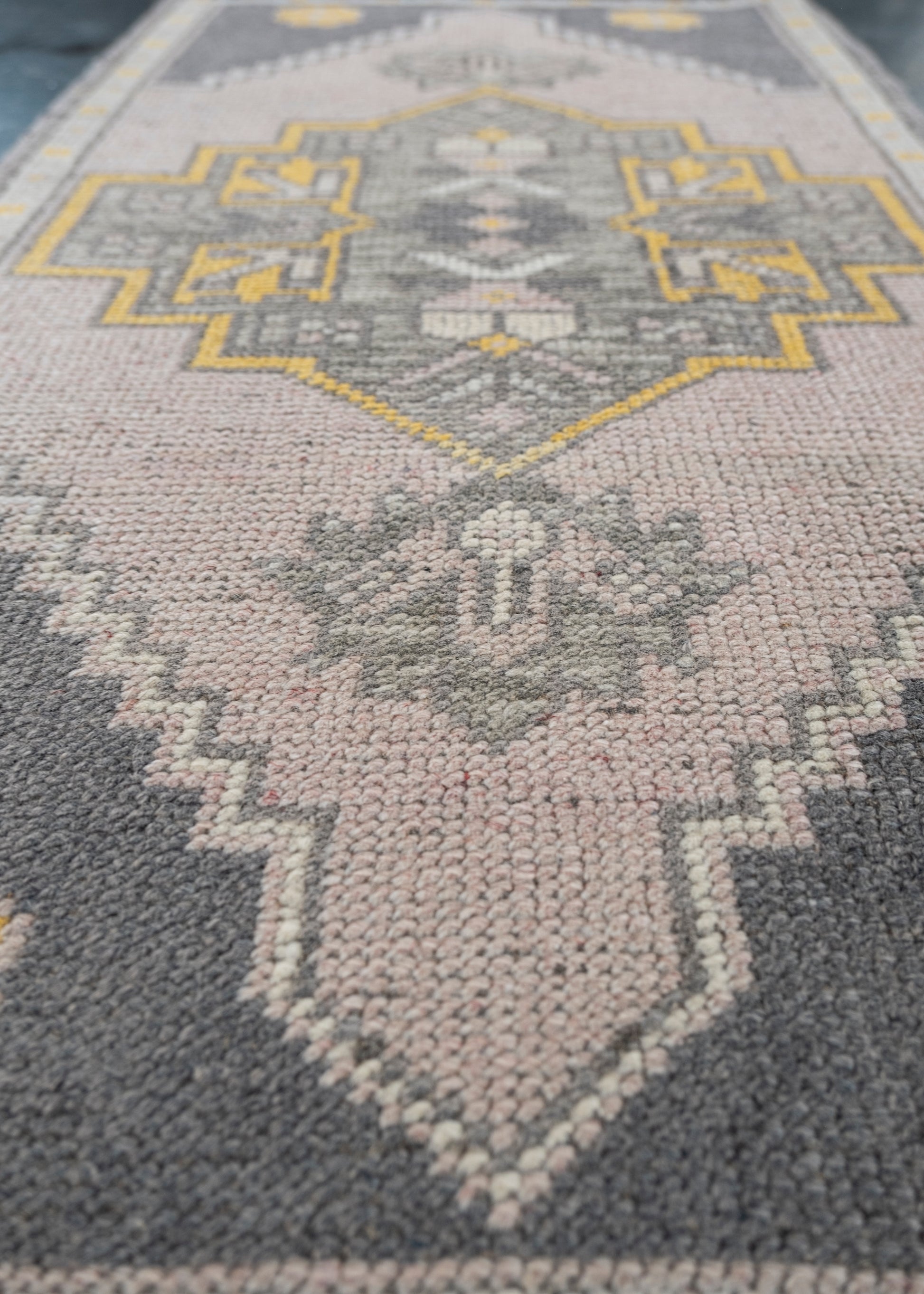 Oriental Hand Knotted Vintage Turkish Mini Rug 1'9" x 3'2" #10700