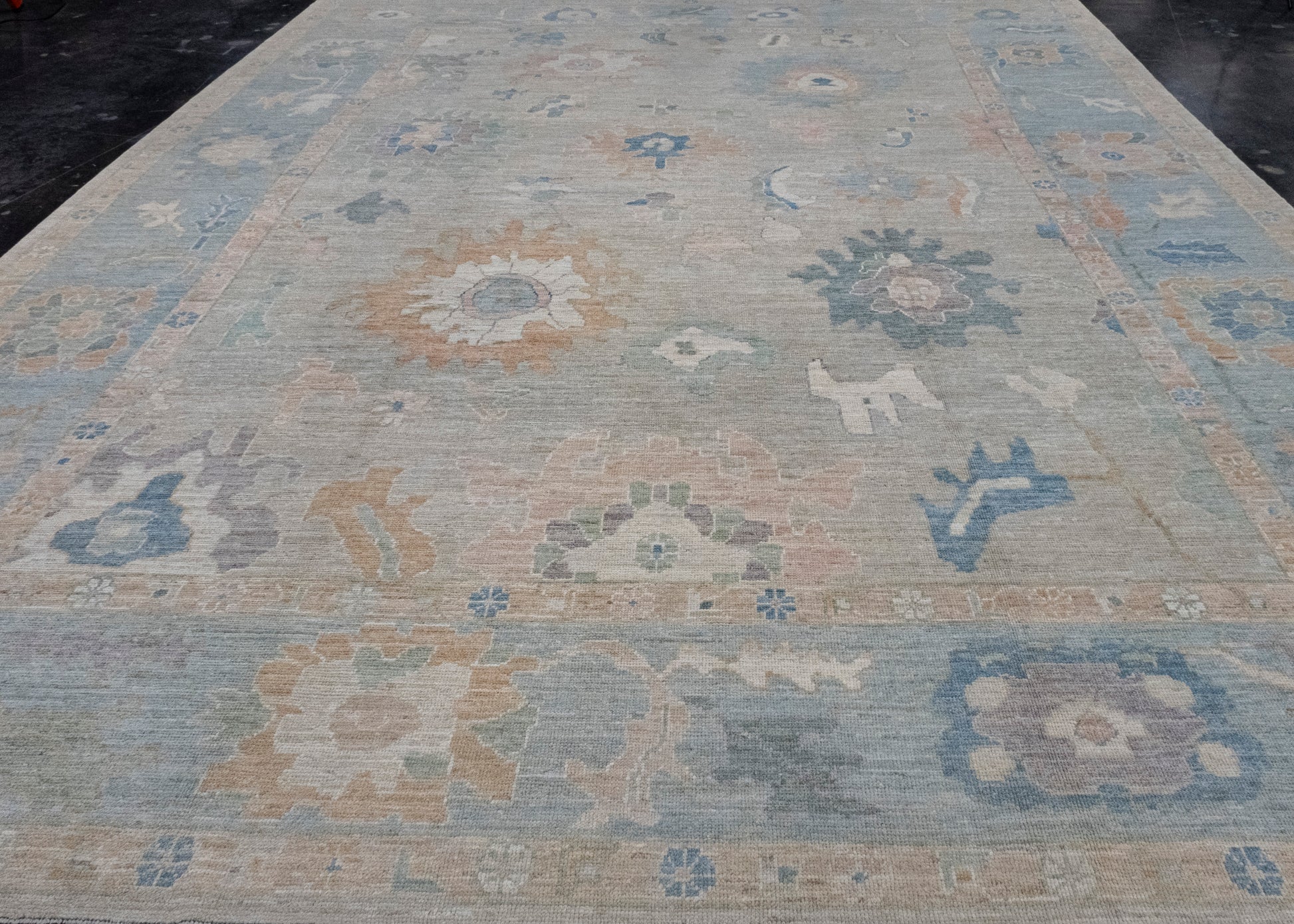 Turkish Oushak Rug 12'4" x 15'4" #16490