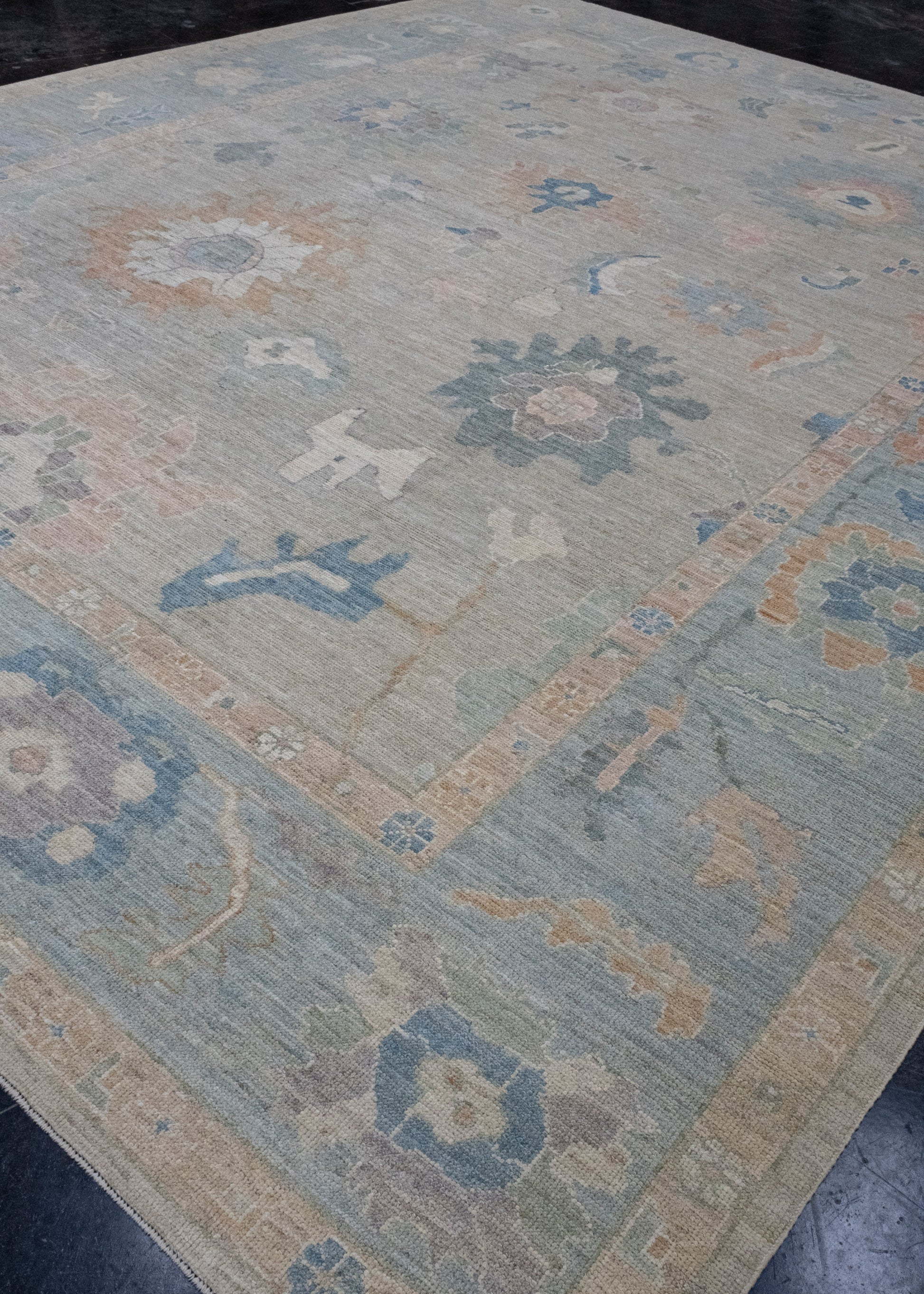Turkish Oushak Rug 12'4" x 15'4" #16490