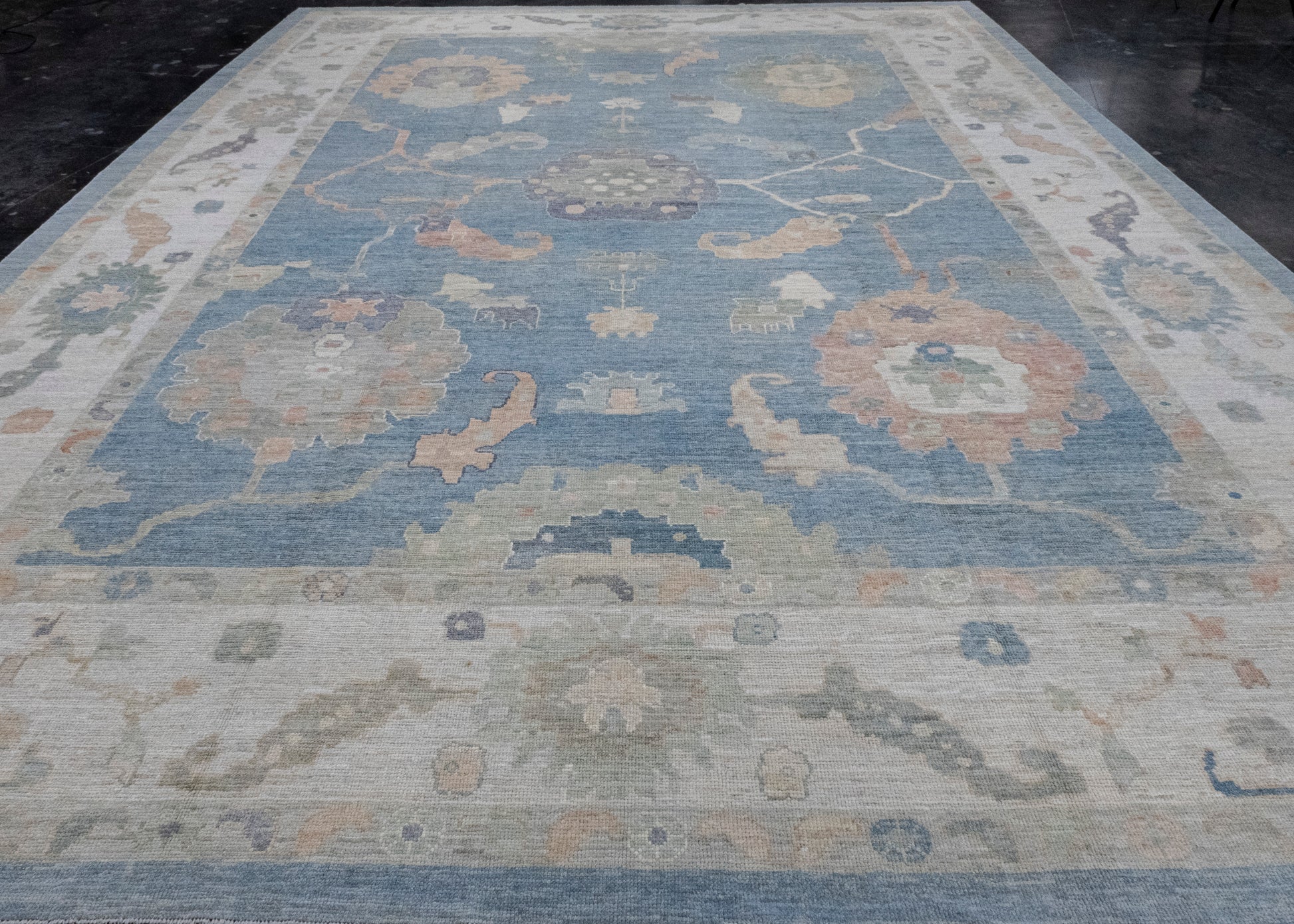 Turkish Oushak Rug 12'7" x 17'6" #16056