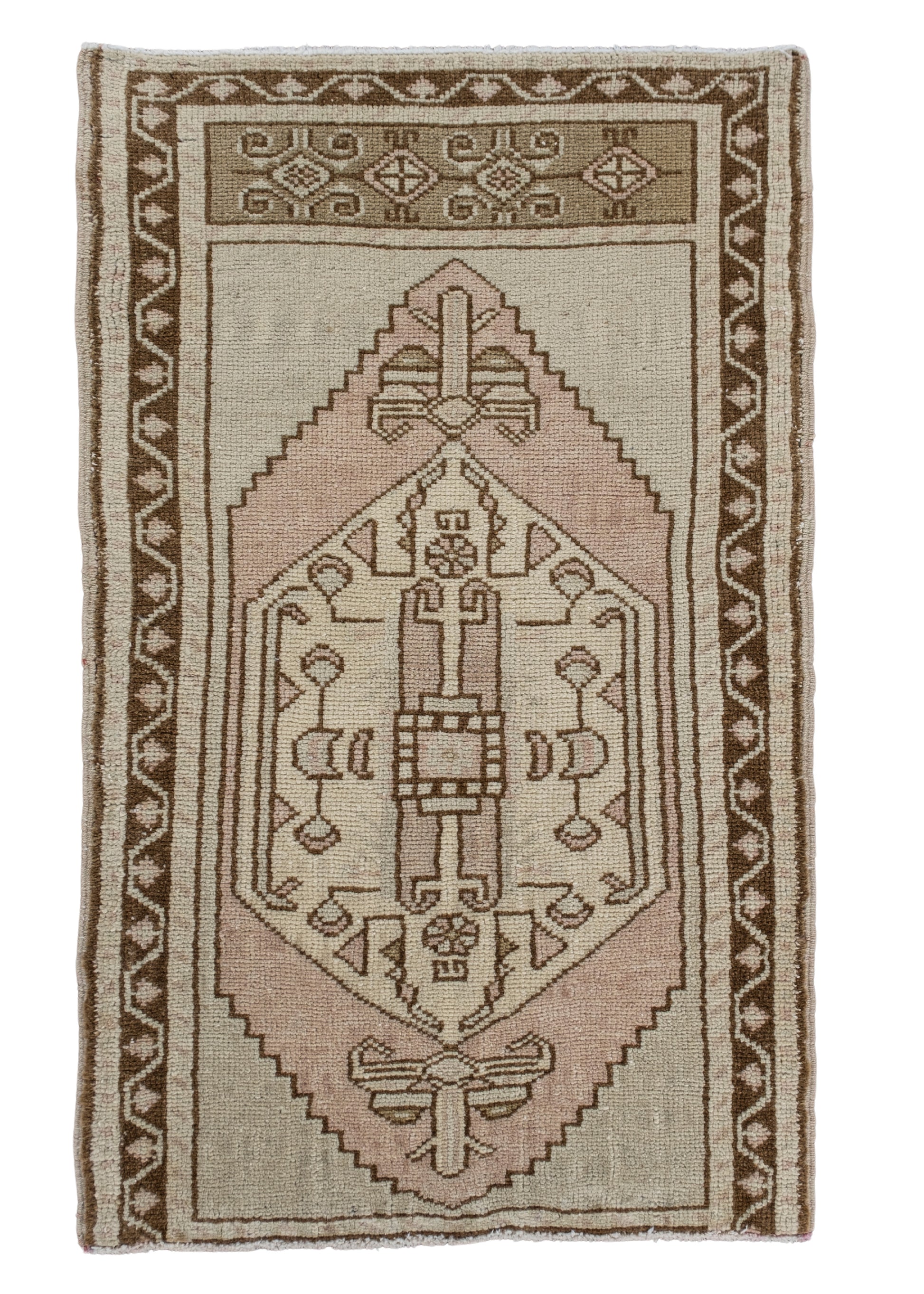 Oriental Hand Knotted Vintage Turkish Mini Rug 1'9" x 2'10" #10572