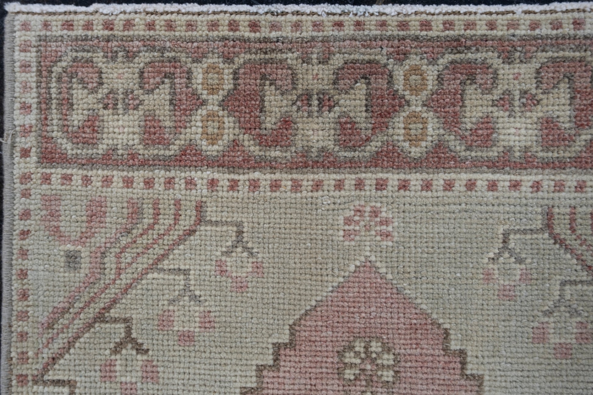 Oriental Hand Knotted Vintage Turkish Mini Rug 1'6" x 3' #10657