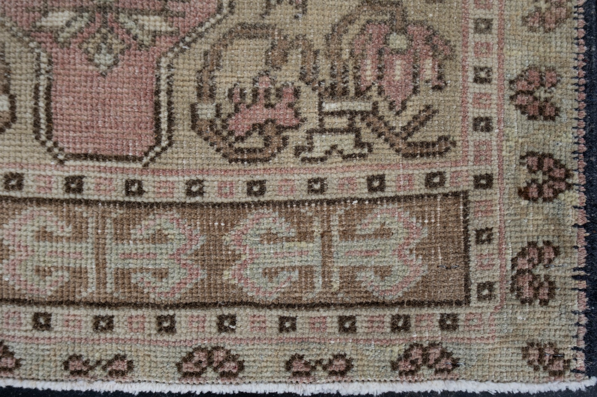 Oriental Hand Knotted Vintage Turkish Mini Rug 1'11" x 3'8" #1006
