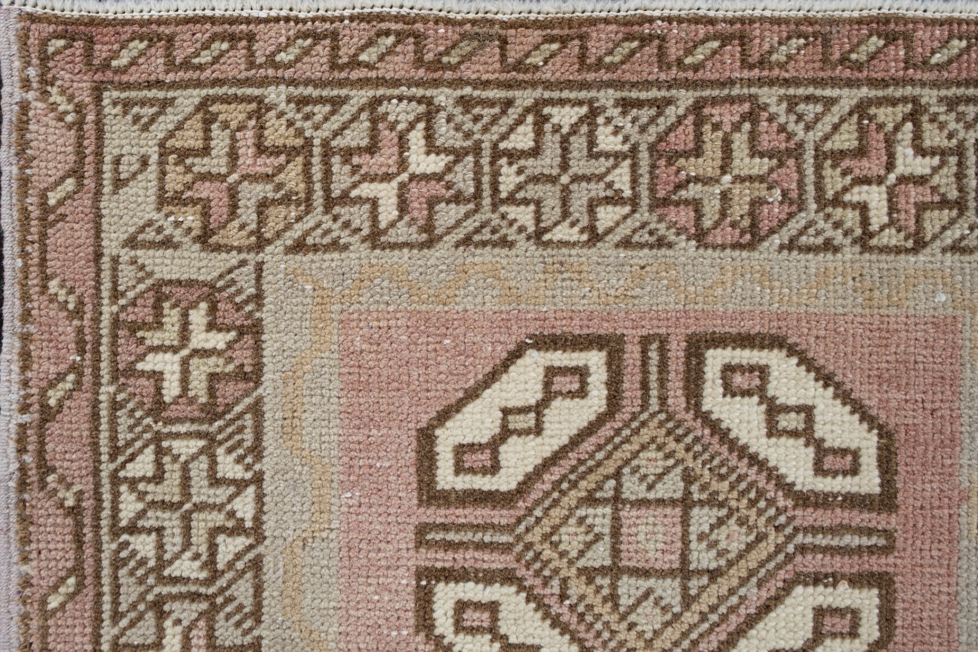 Oriental Hand Knotted Vintage Turkish Mini Rug 1'8" x 3'4" #10284