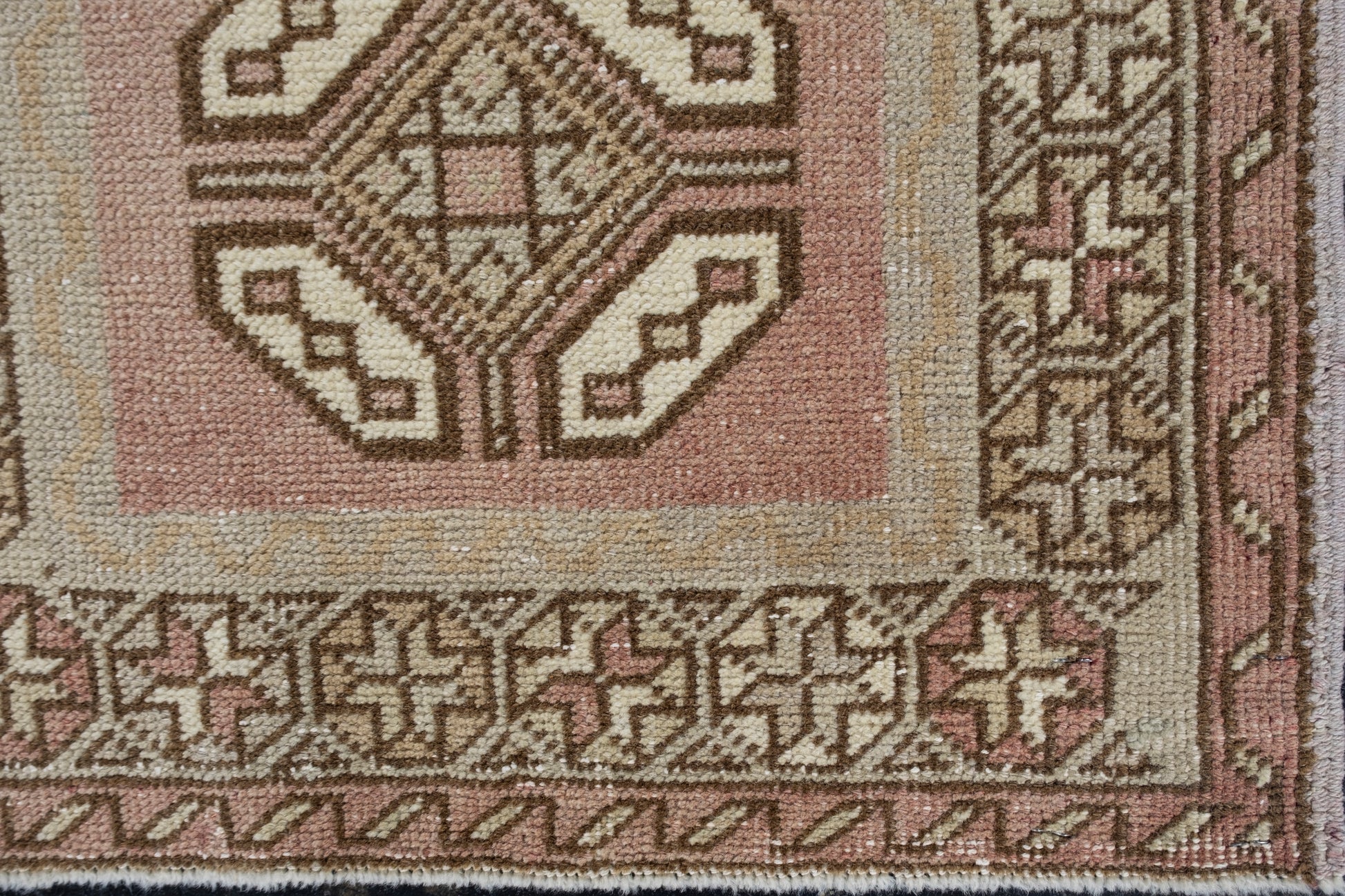 Oriental Hand Knotted Vintage Turkish Mini Rug 1'8" x 3'4" #10284