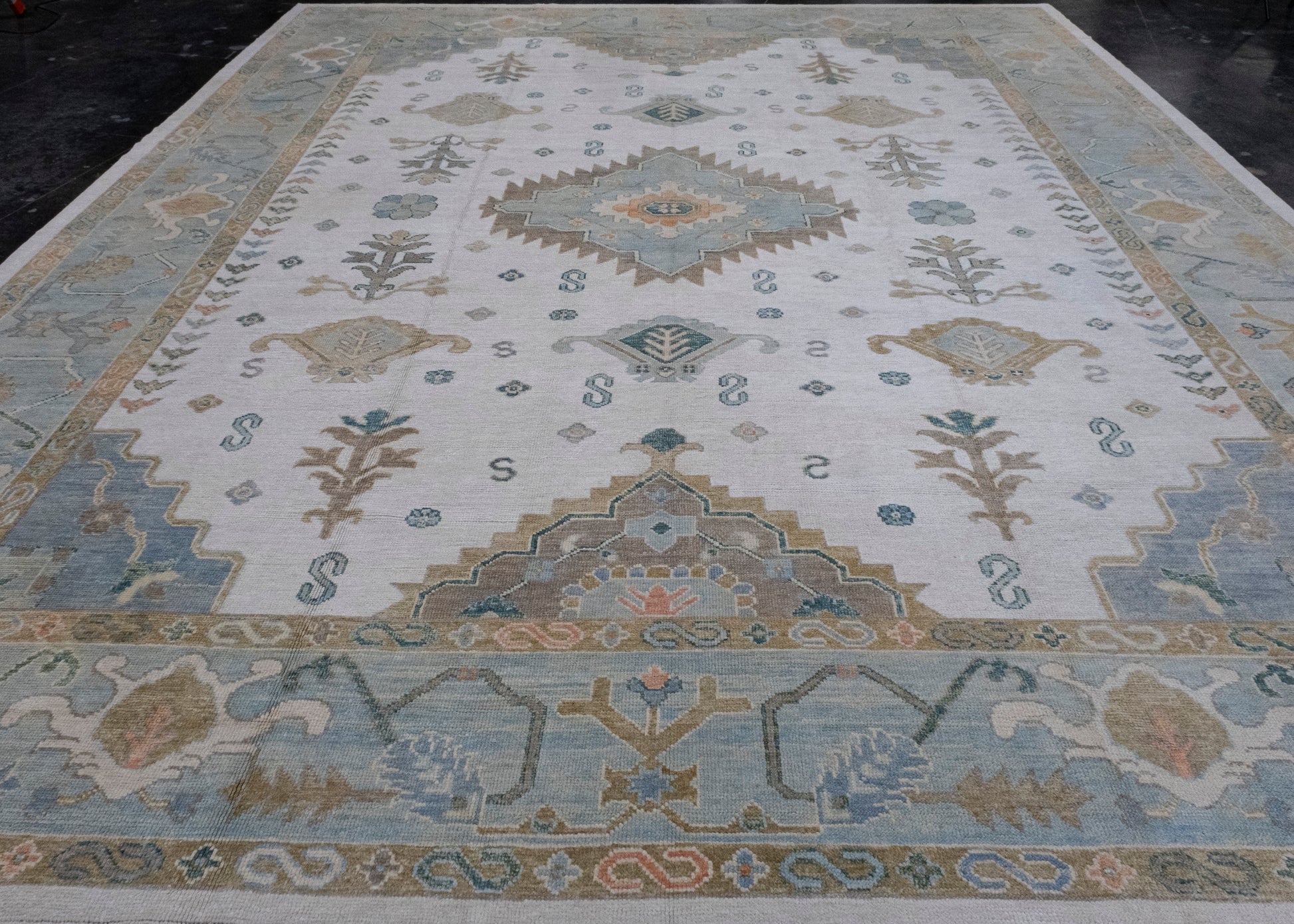 Turkish Oushak Rug 12'7" x 15'6" #16842