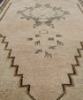 Oriental Hand Knotted Vintage Turkish Mini Rug 1'6" x 2'11" #10645