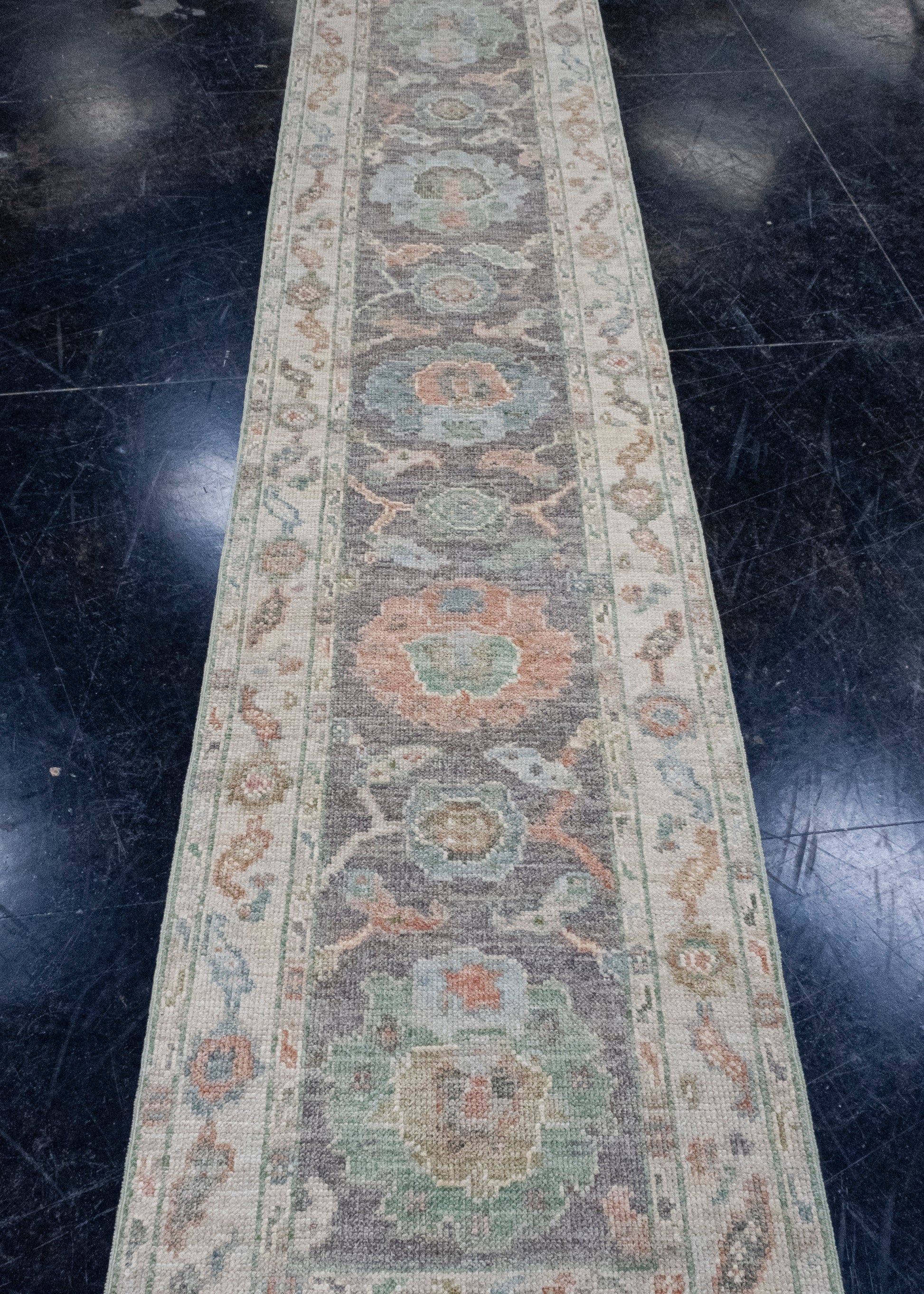 Turkish Oushak Runner Rug 2'3" x 9'11" #16220
