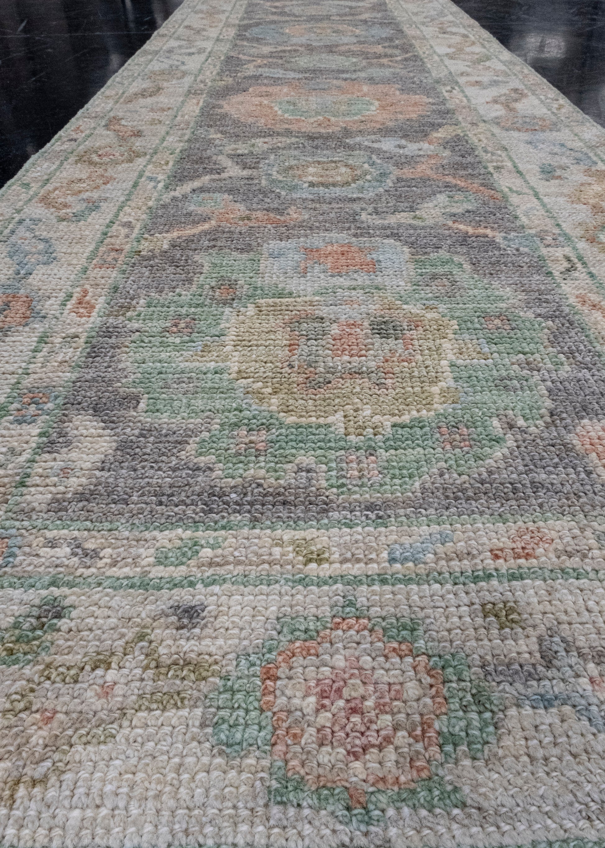 Turkish Oushak Runner Rug 2'10" x 8'1" #16257