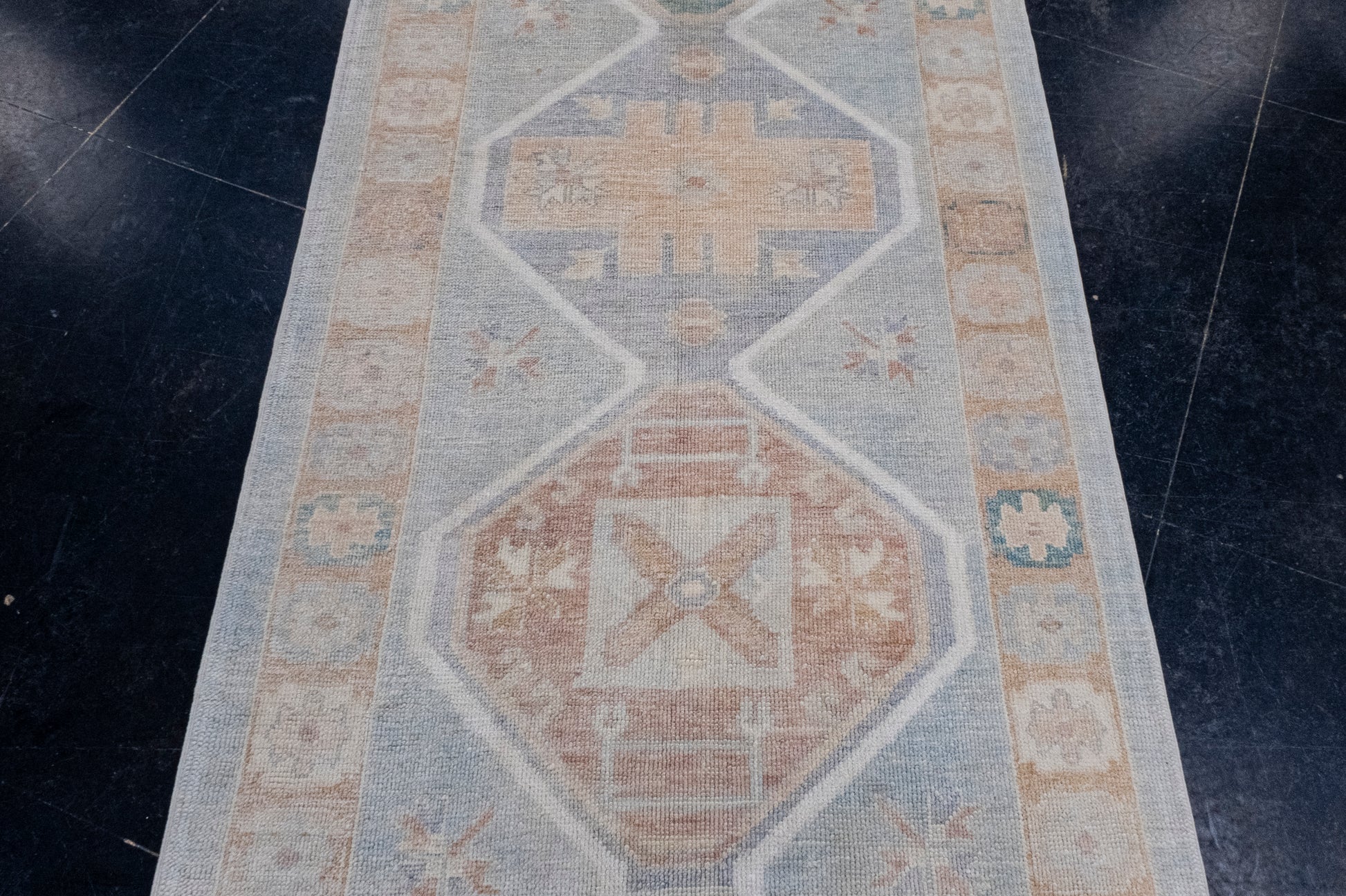 Turkish Oushak Runner Rug 4'1" x 14'4" #16727