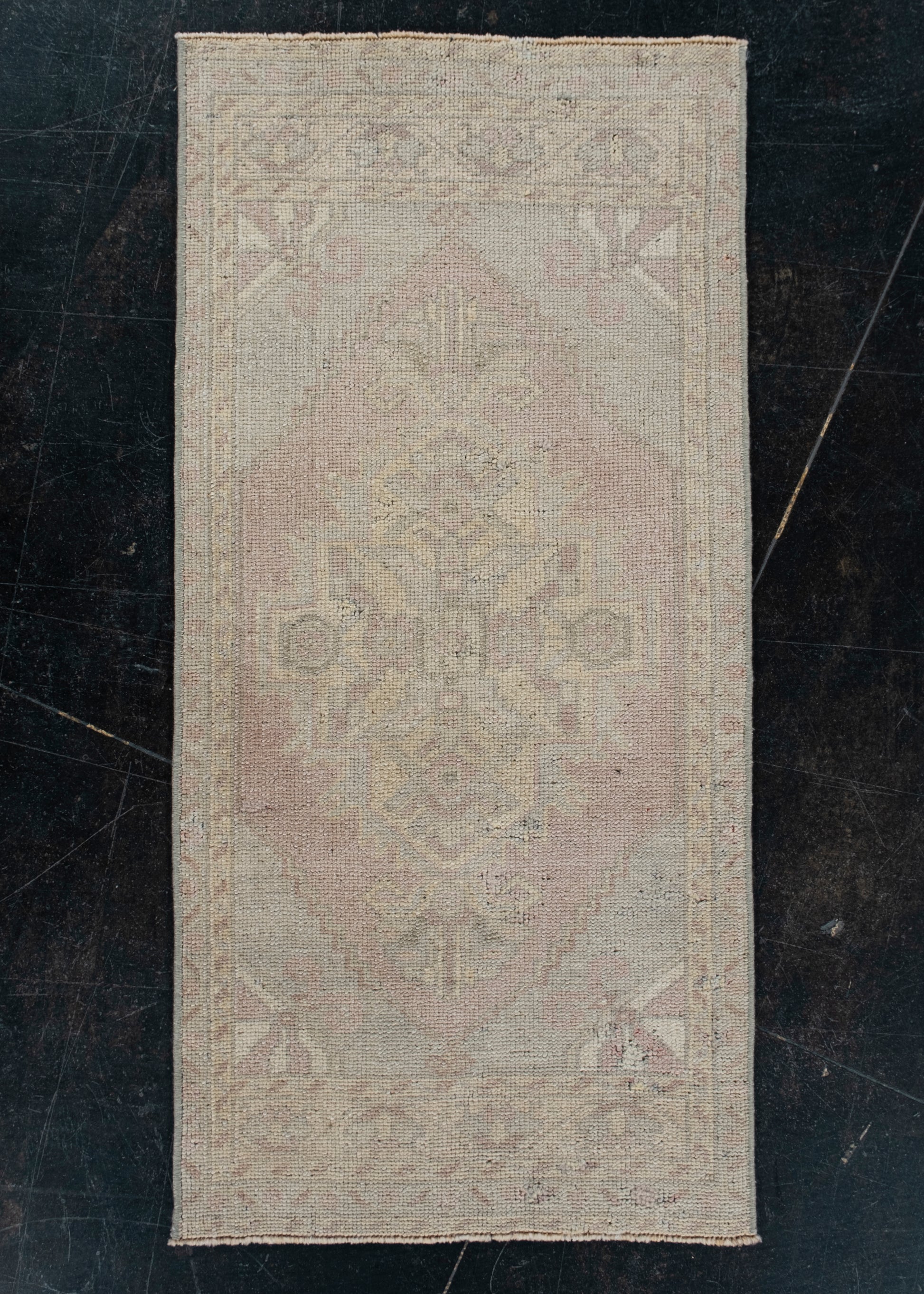 Oriental Hand Knotted Vintage Turkish Mini Rug 1'7" x 3'3" #10507