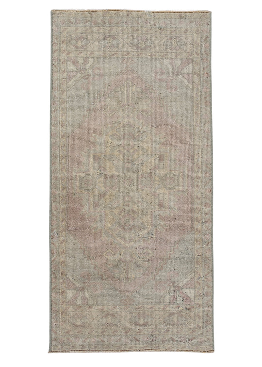 Oriental Hand Knotted Vintage Turkish Mini Rug 1'7" x 3'3" #10507