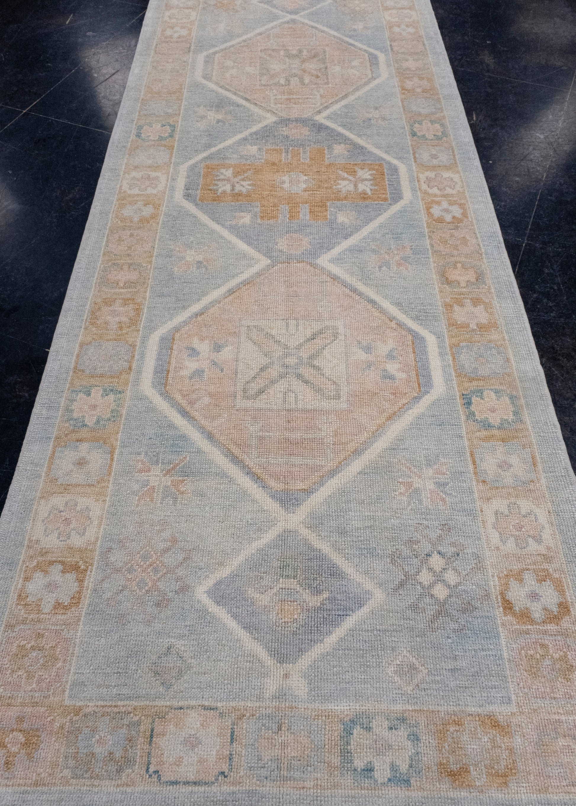 Turkish Oushak Runner Rug 4'1" x 11'2" #16741
