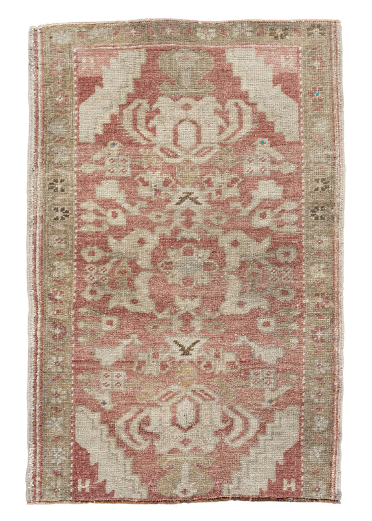 Oriental Hand Knotted Vintage Turkish Mini Rug 1'10" x 2'9" #10040