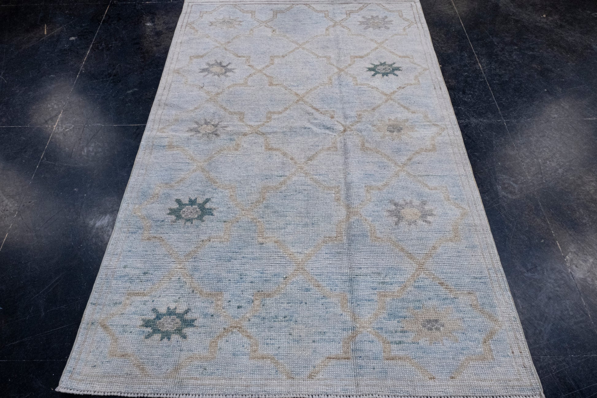Turkish Oushak Rug 4'2" x 6'5" #16978