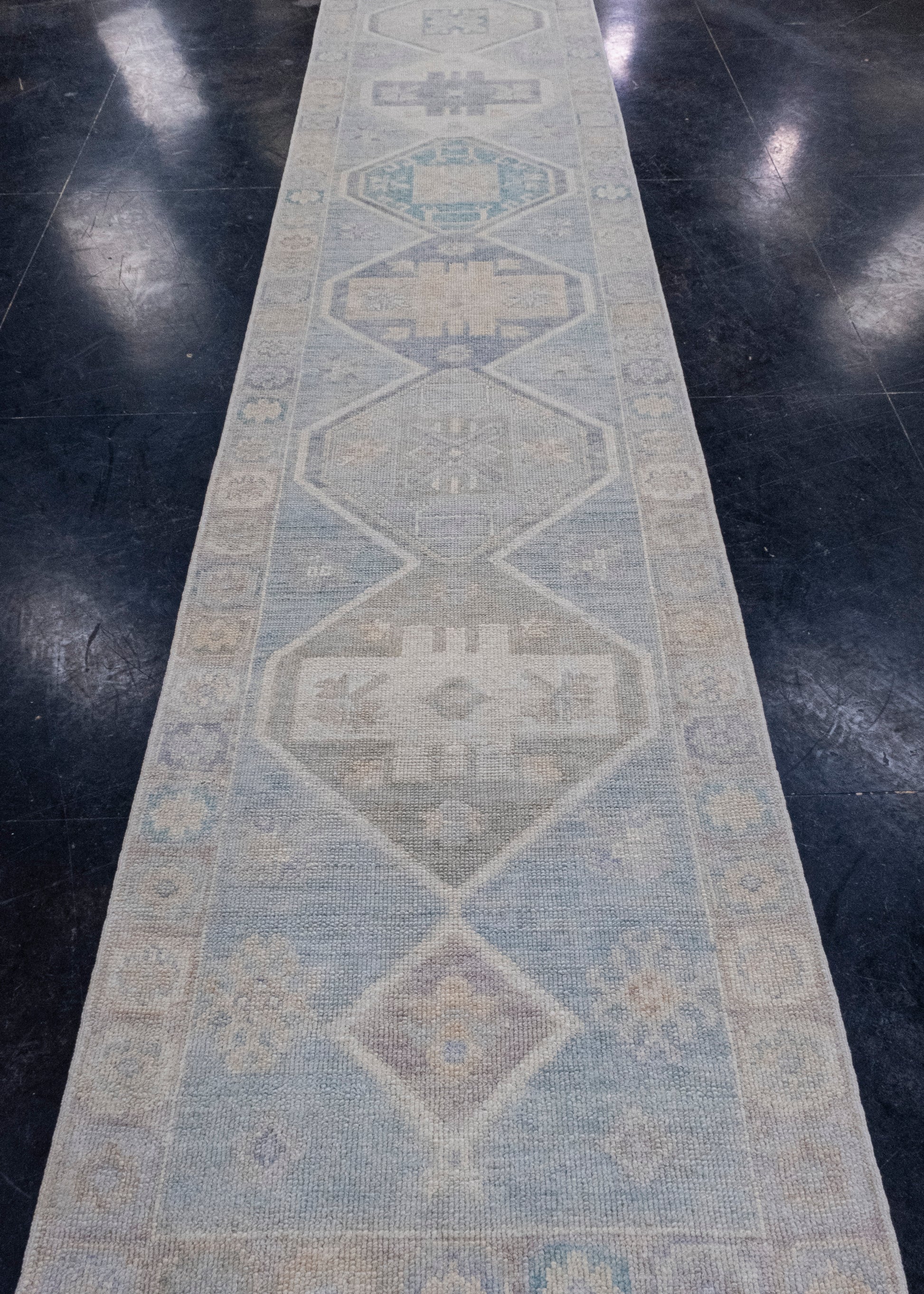 Turkish Oushak Runner Rug 3' x 16'2" #16559