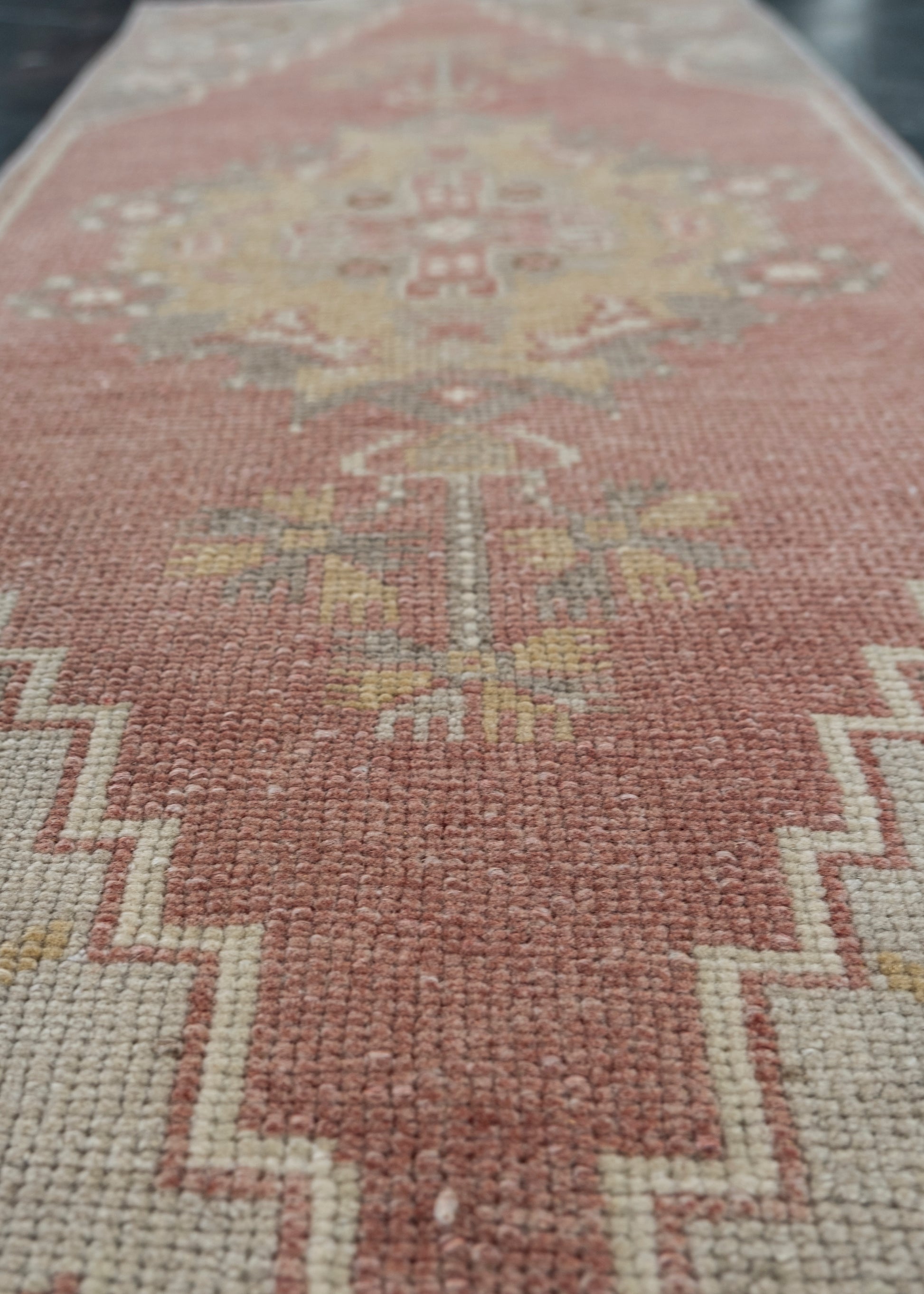 Oriental Hand Knotted Vintage Turkish Mini Rug 1'5" x 3'1" #10517