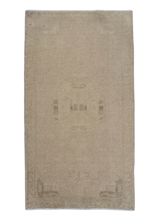 Oriental Hand Knotted Vintage Turkish Mini Rug 1'7" x 2'10" #10093