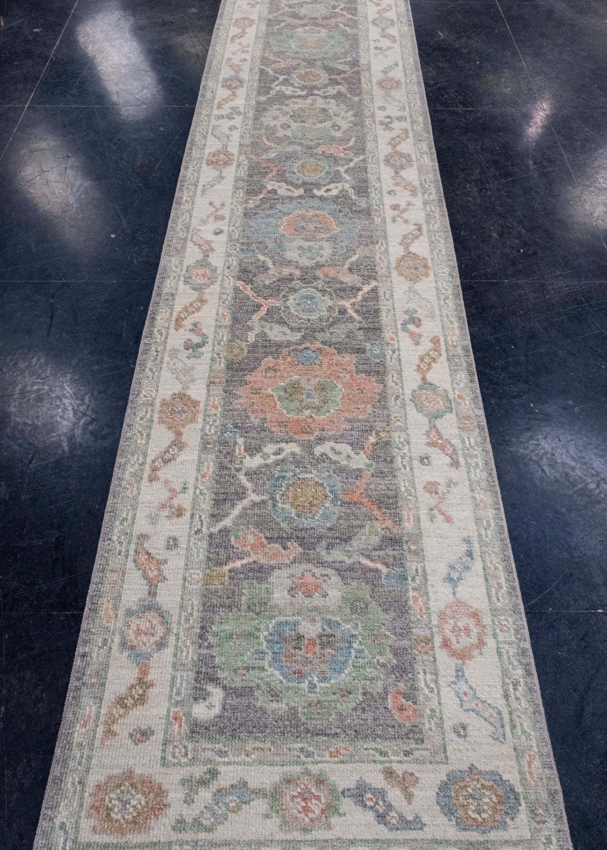 Turkish Oushak Runner Rug 2'8" x 14'3" #16339