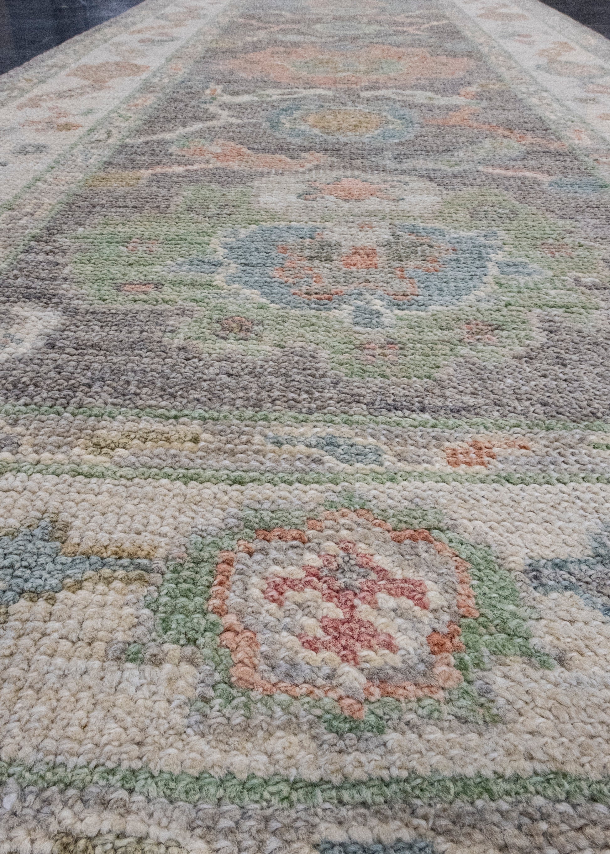 Turkish Oushak Runner Rug 2'8" x 14'3" #16339