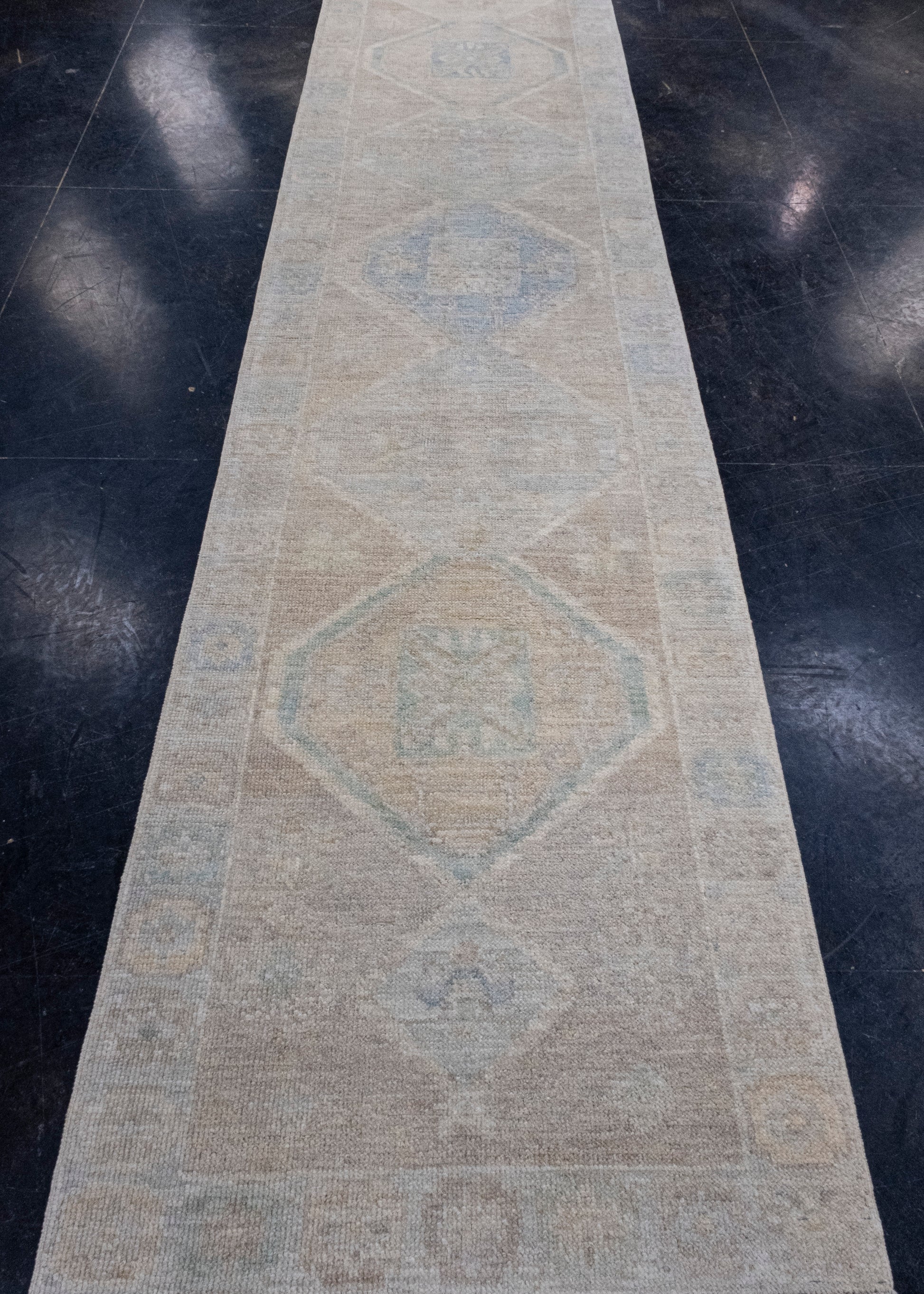 Turkish Oushak Runner Rug 2'11" x 13'8" #16320