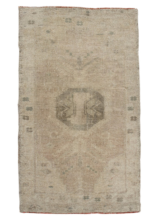 Oriental Hand Knotted Vintage Turkish Mini Rug 1'7" x 2'9" #10012