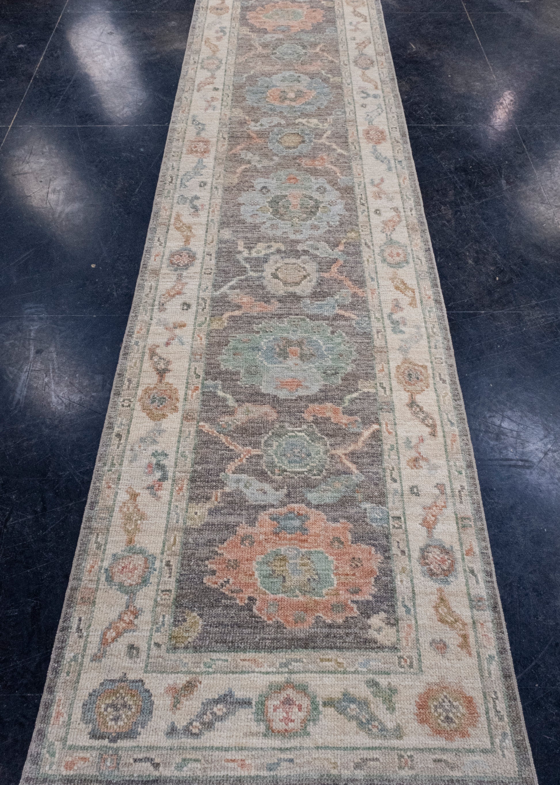 Turkish Oushak Runner Rug 2'9" x 12'6" #16011