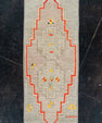 Oriental Hand Knotted Vintage Turkish Mini Rug 1'3" x 3' #10495