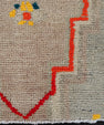 Oriental Hand Knotted Vintage Turkish Mini Rug 1'3" x 3' #10495