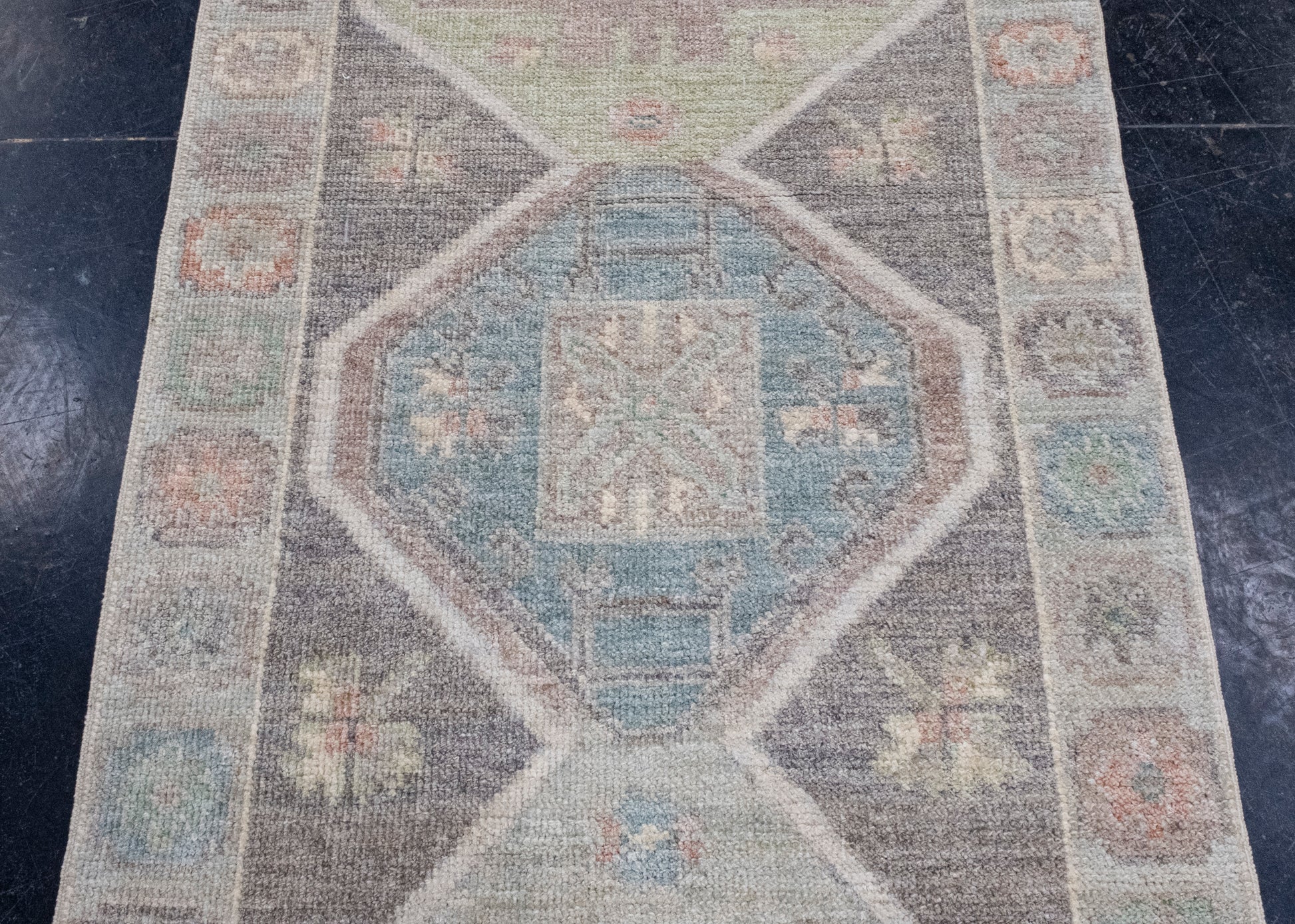 Turkish Oushak Runner Rug 2'11" x 13'9" #16416
