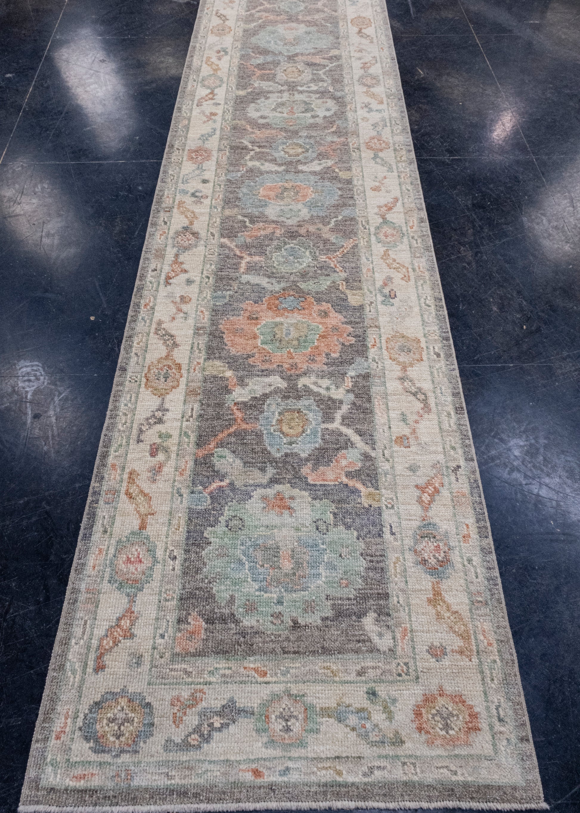 Turkish Oushak Runner Rug 2'10" x 12'4" #16019