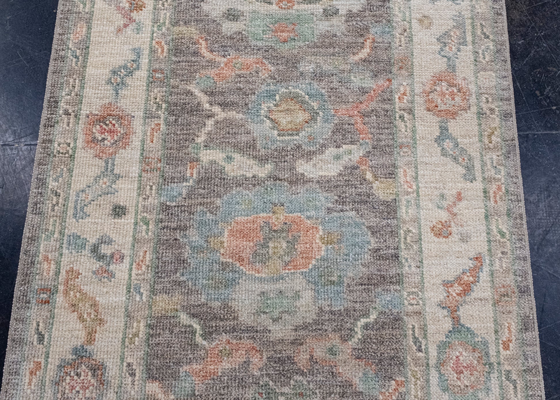 Turkish Oushak Runner Rug 2'10" x 12'4" #16019