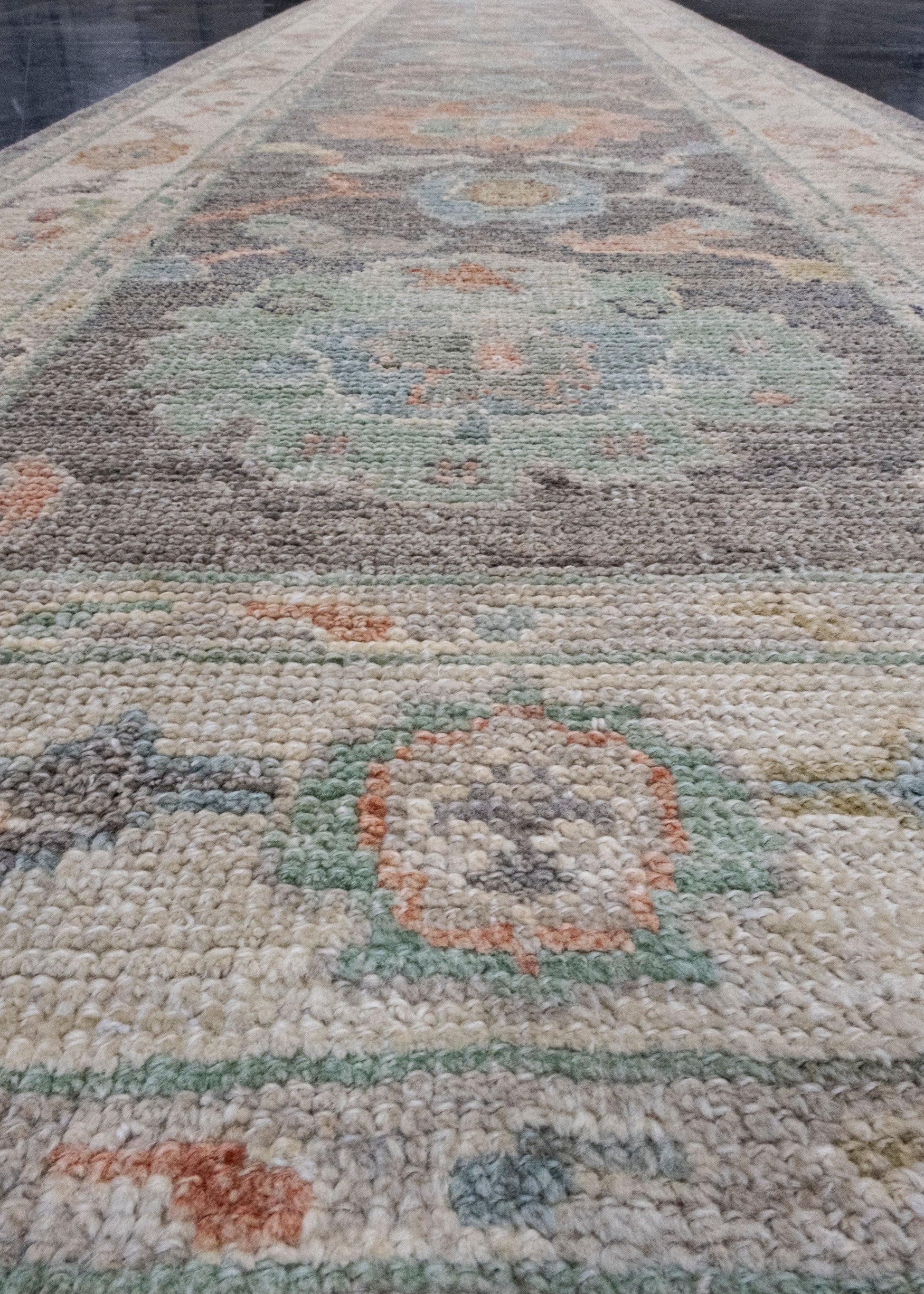 Turkish Oushak Runner Rug 2'10" x 12'4" #16019