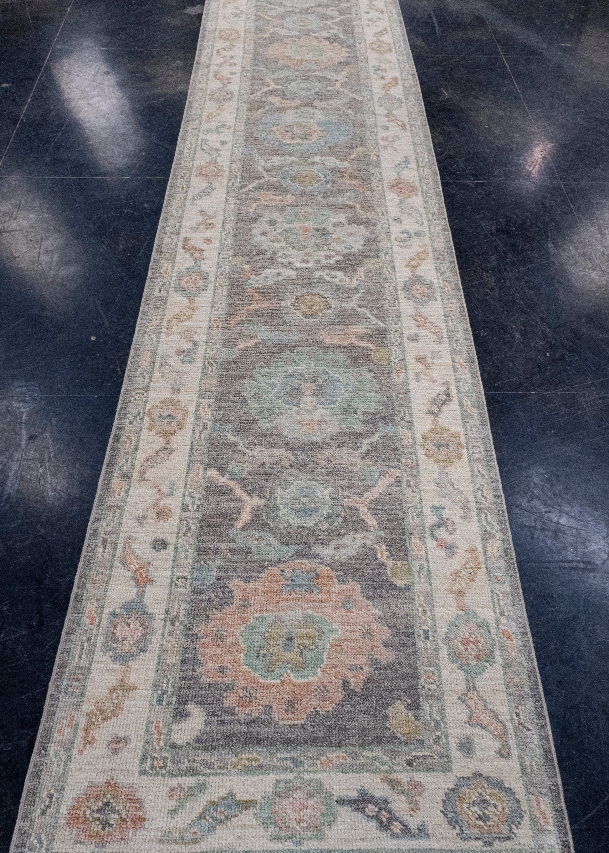 Turkish Oushak Runner Rug 2'10" x 12'6" #16260