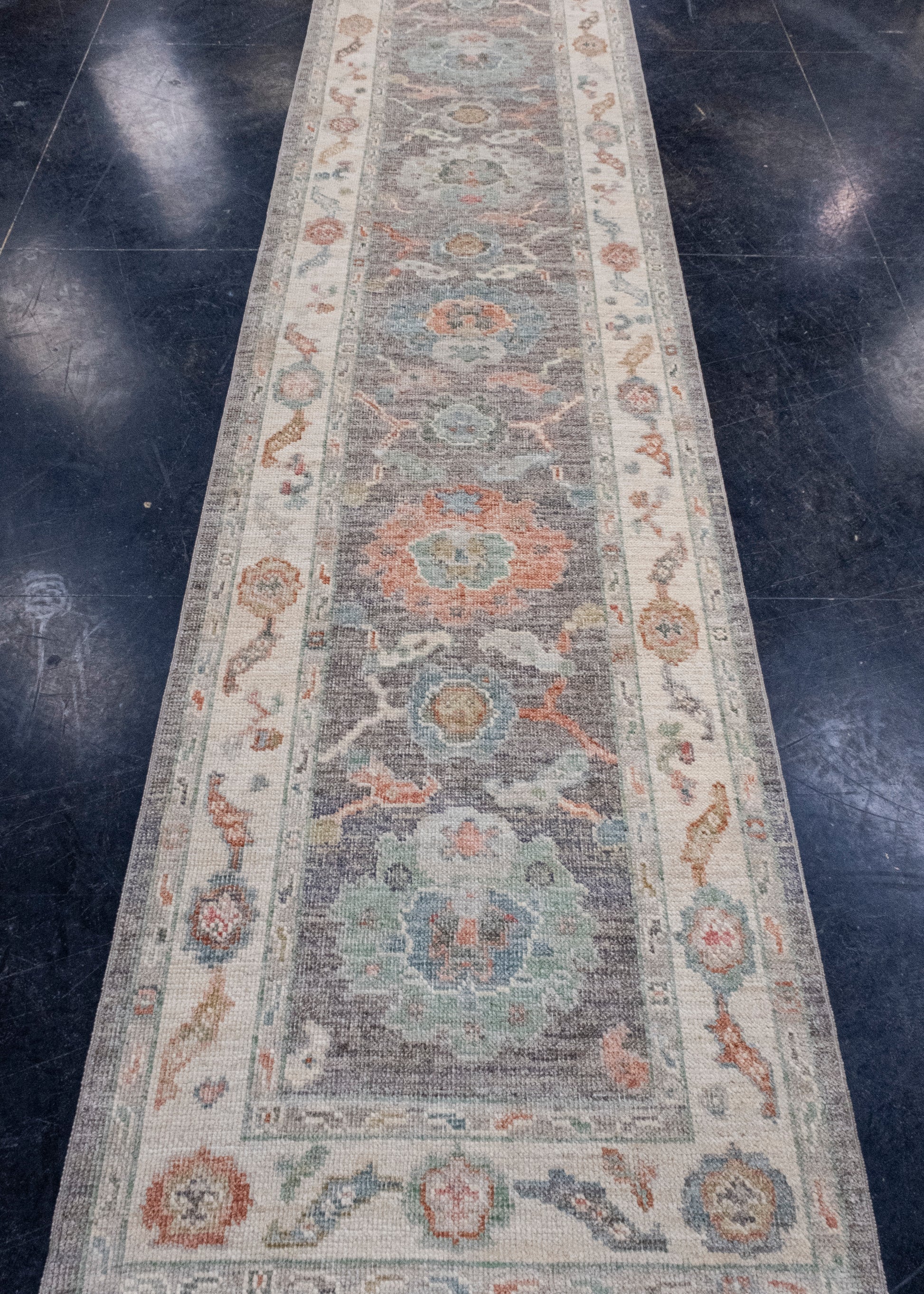 Turkish Oushak Runner Rug 2'10" x 12'4" #16008