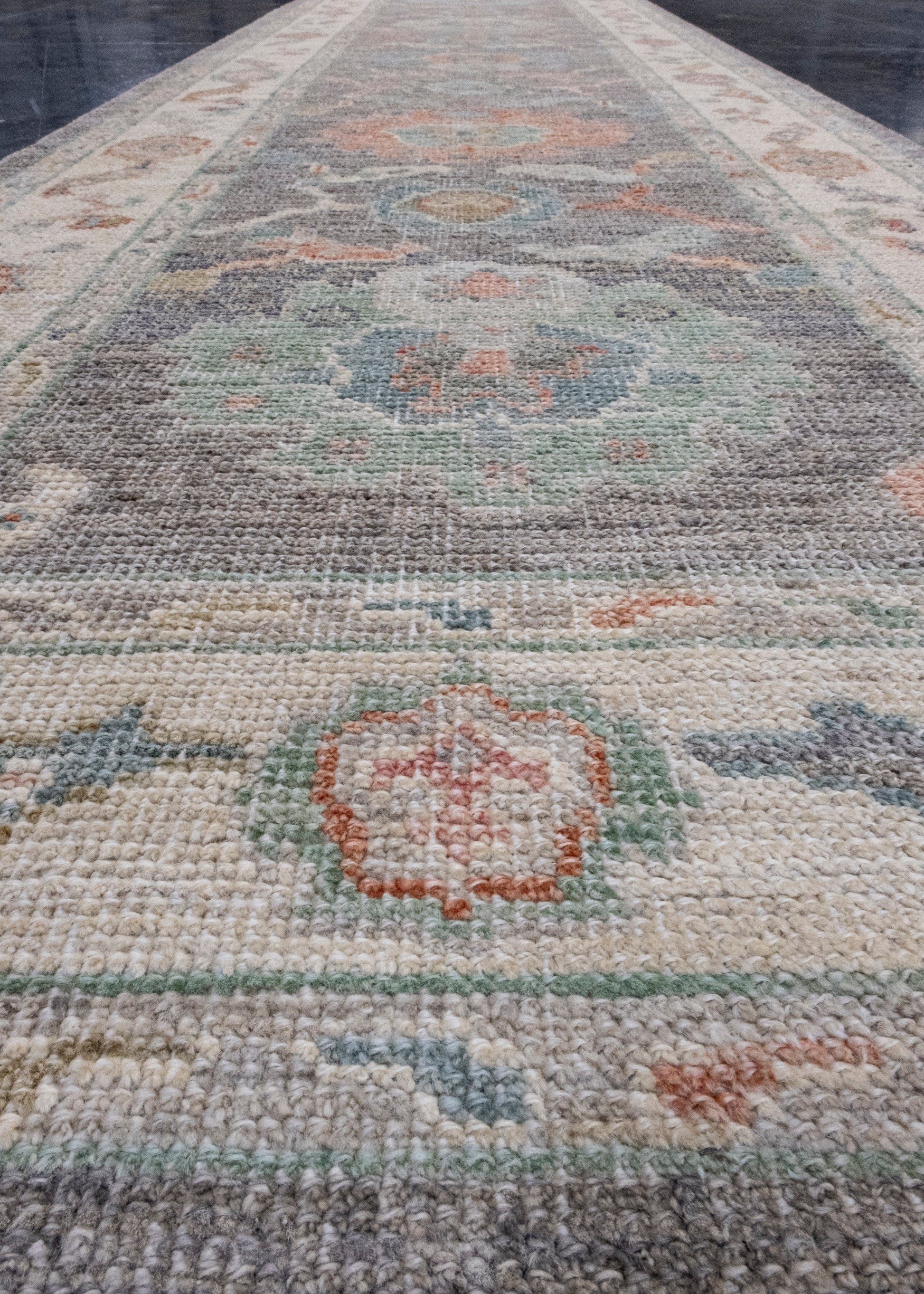 Turkish Oushak Runner Rug 2'10" x 12'4" #16008