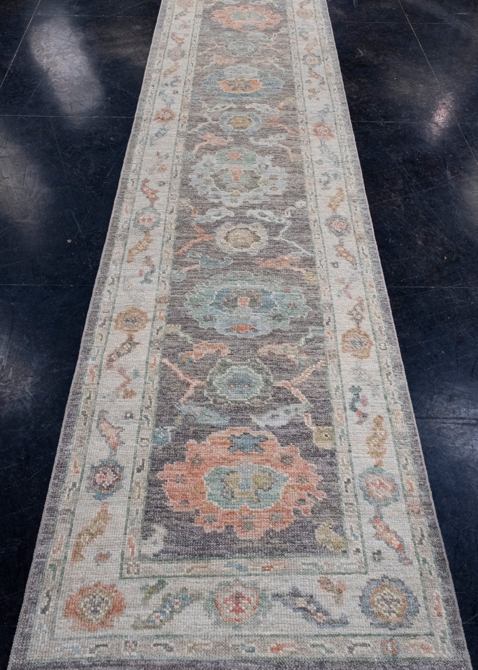 Turkish Oushak Runner Rug 2'9" x 12'6" #16012