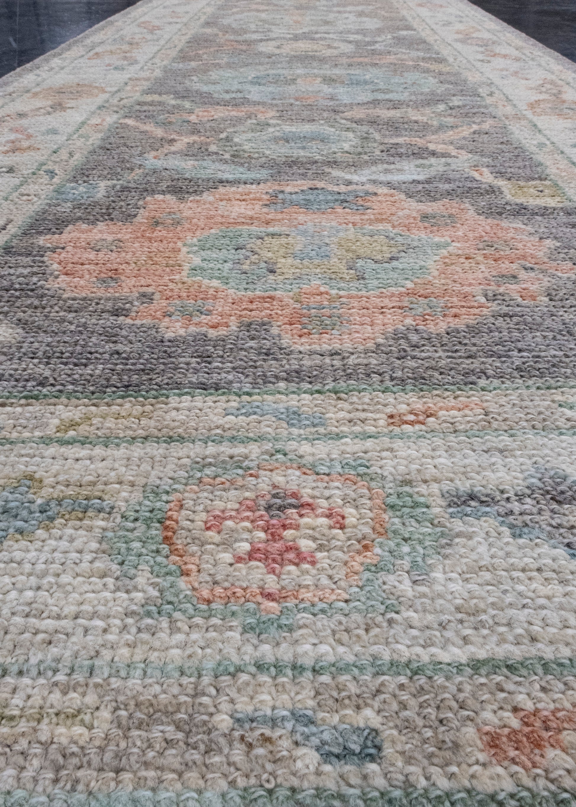 Turkish Oushak Runner Rug 2'9" x 12'6" #16012