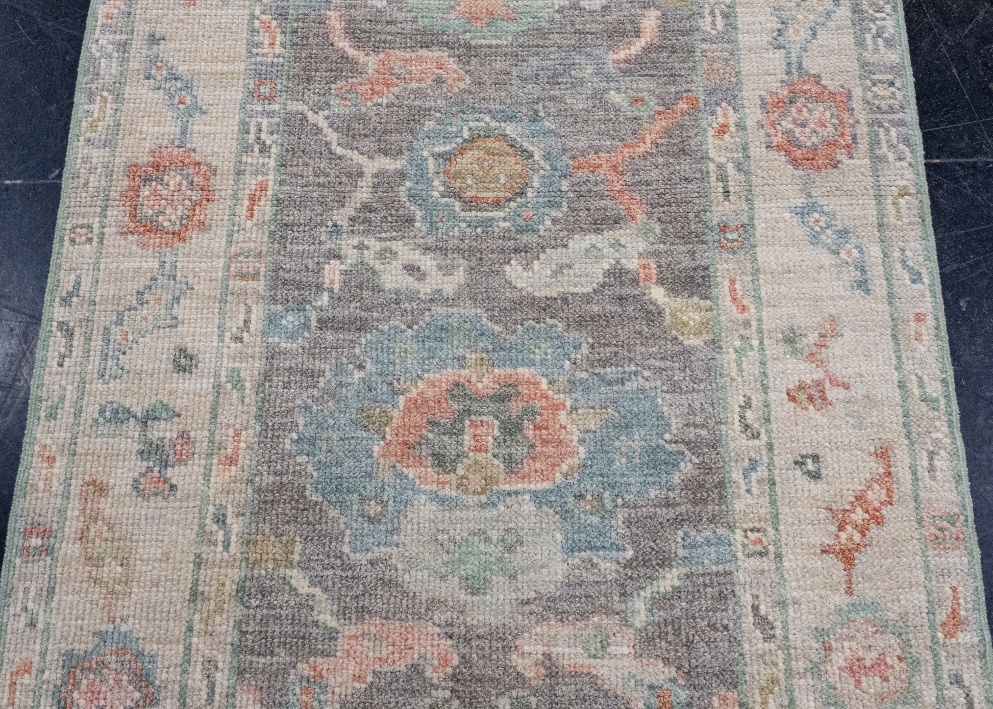 Turkish Oushak Runner Rug 2'8" x 12'1" #16252