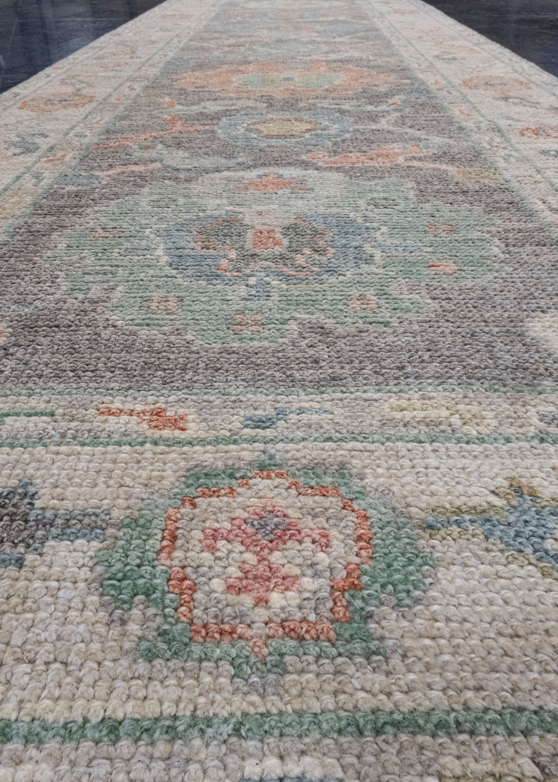 Turkish Oushak Runner Rug 2'8" x 12'1" #16252