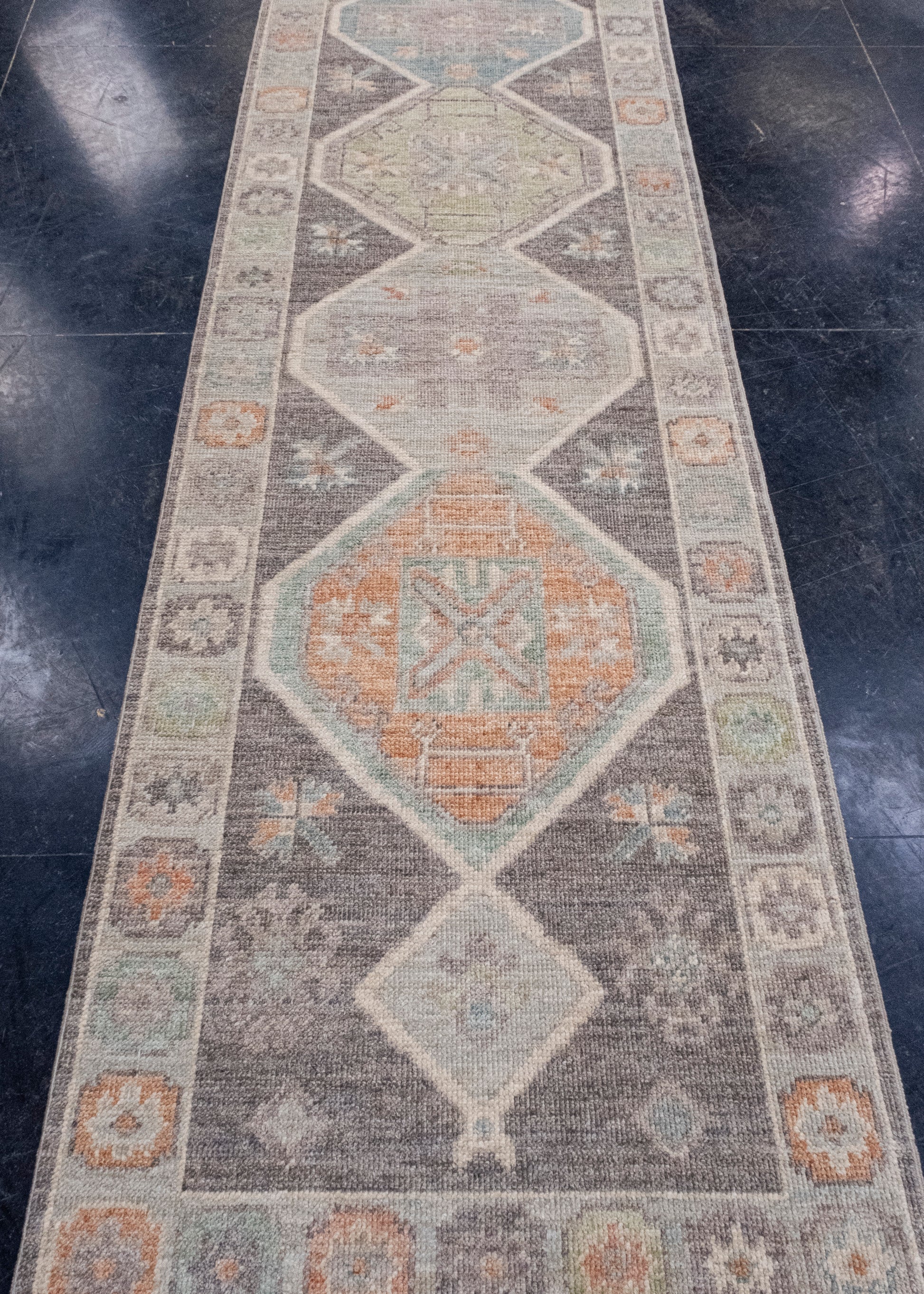 Turkish Oushak Runner Rug 2'11" x 10'4" #16359