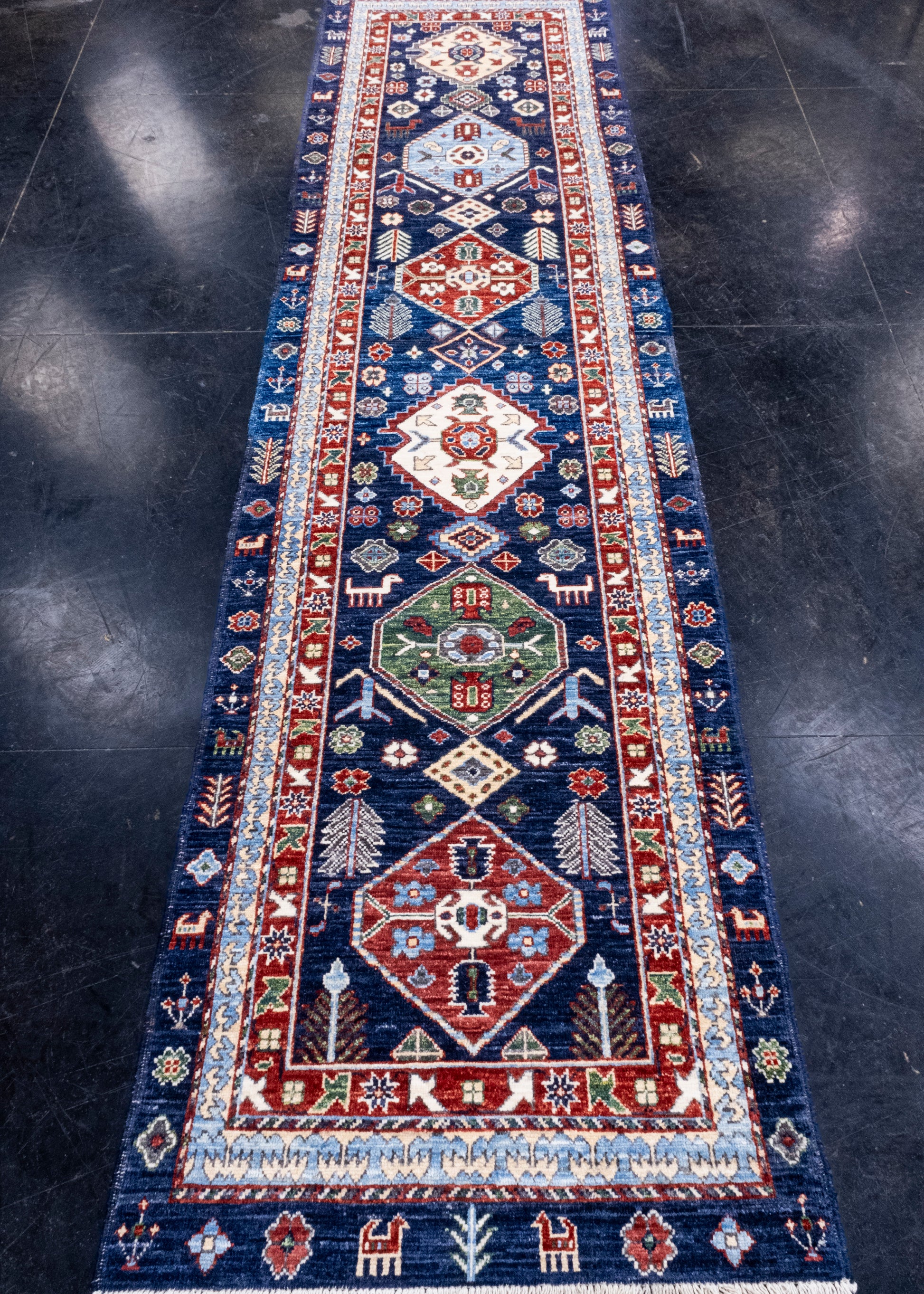 Oriental Hand Knotted Runner Rug 2'8" x 10'1" #AR-9006